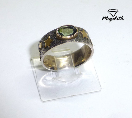 (FR020) Moldavit Ring Stargate