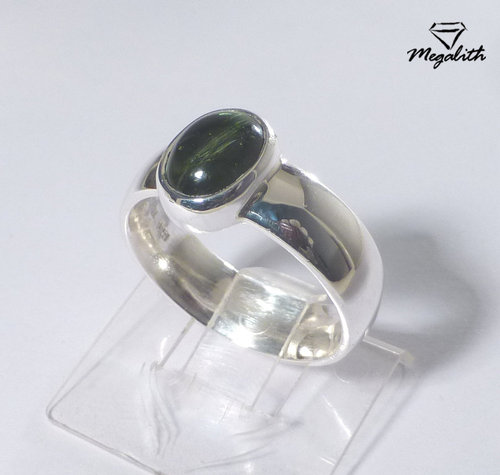 Moldavit Ring Cabochon