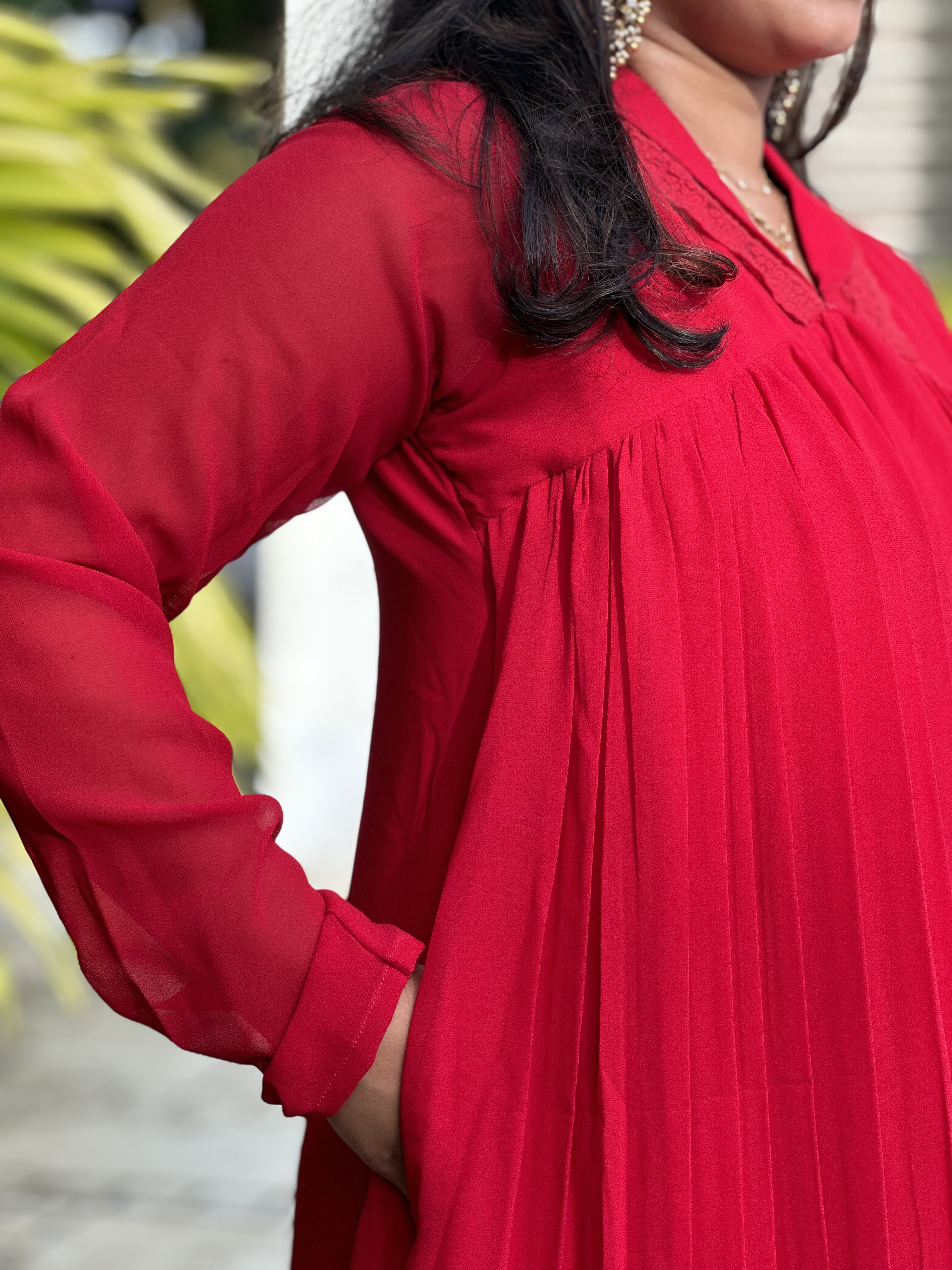 Red feeding Dress