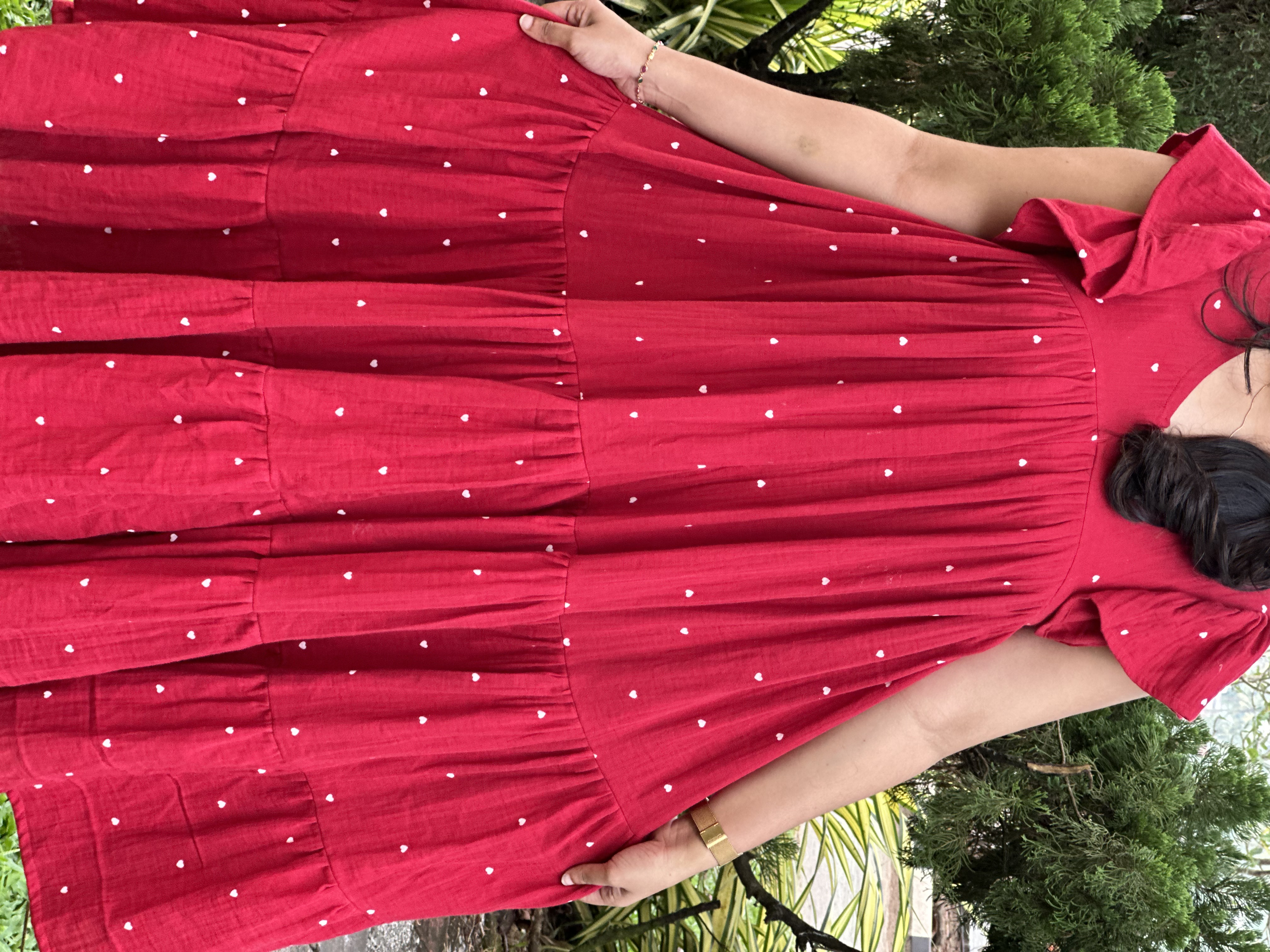 Red heart feeding Dress