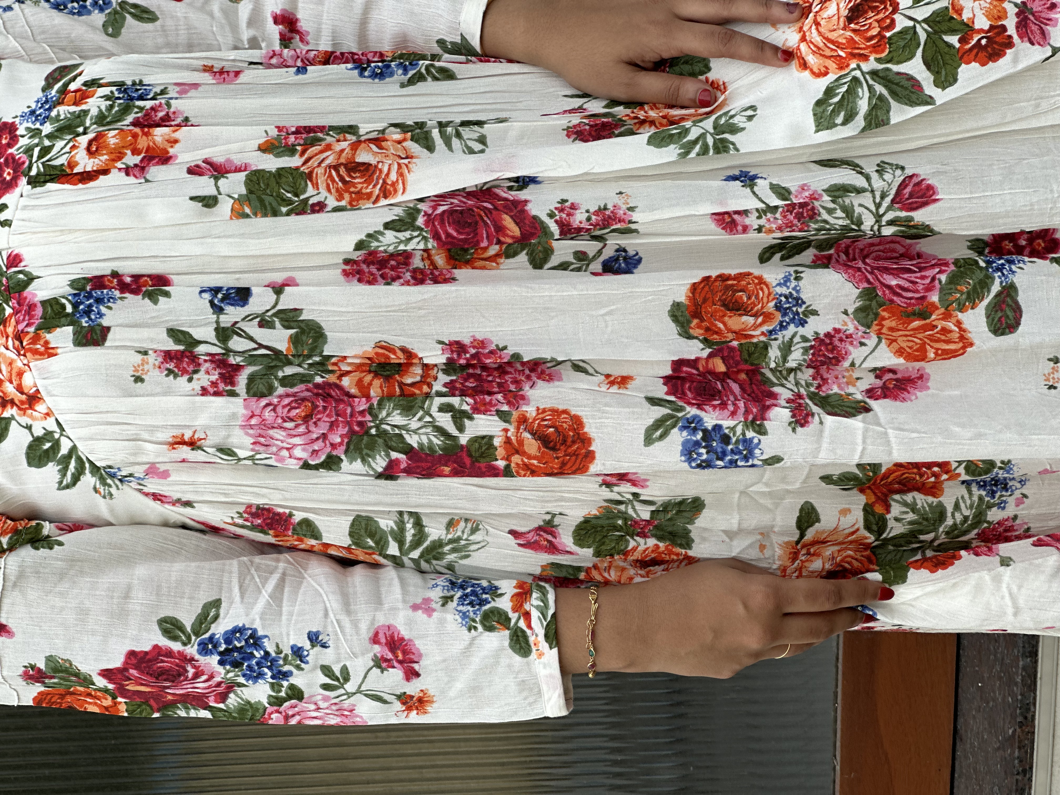 Floral Print Long feeding  Dress