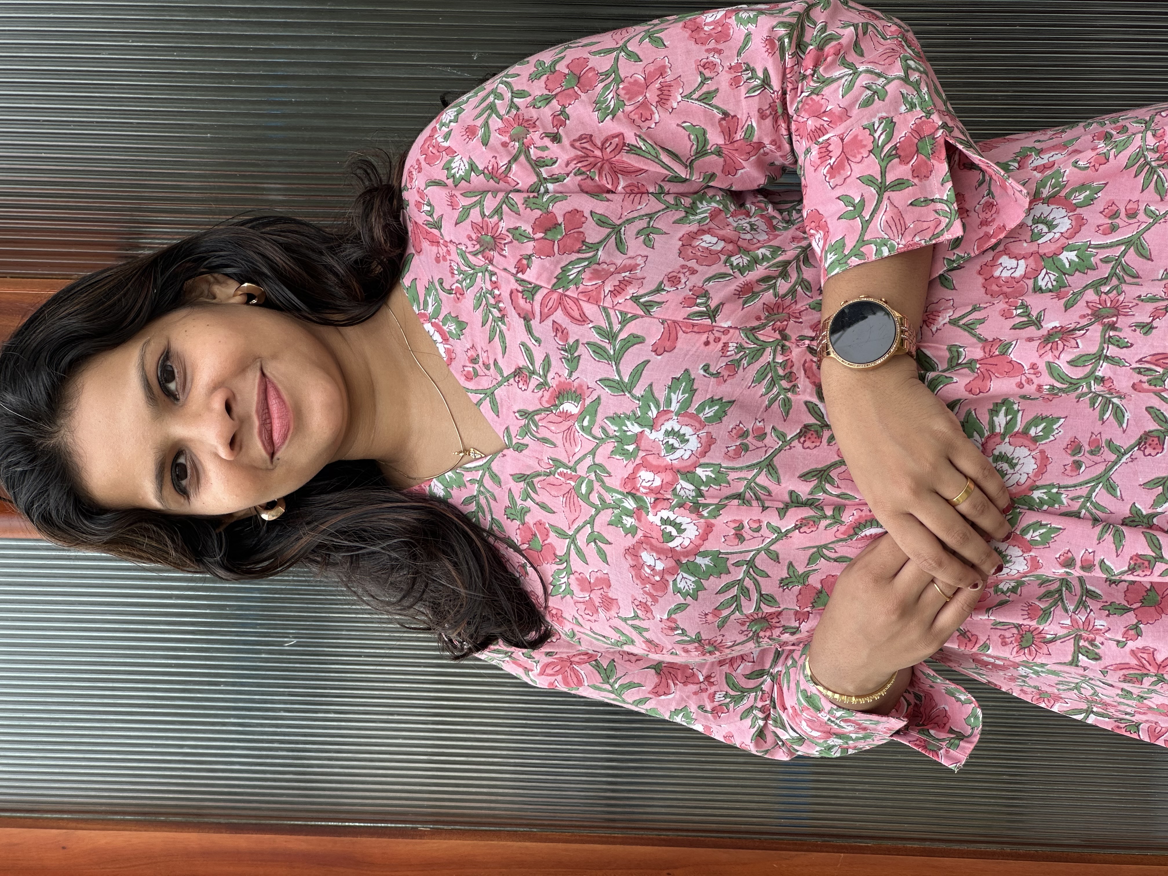 Floral Pink feeding Kurti