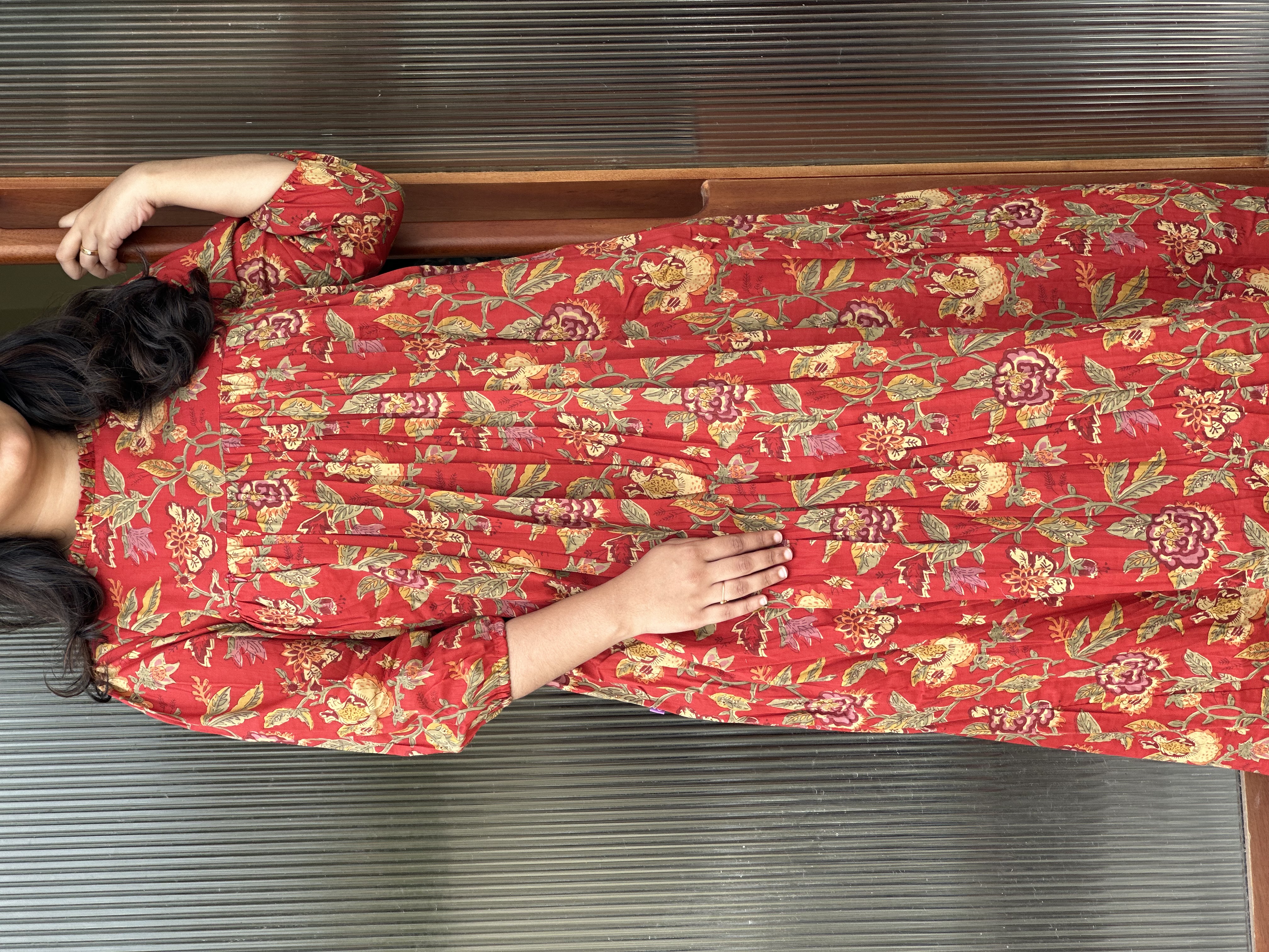 Red Floral Printed Dress