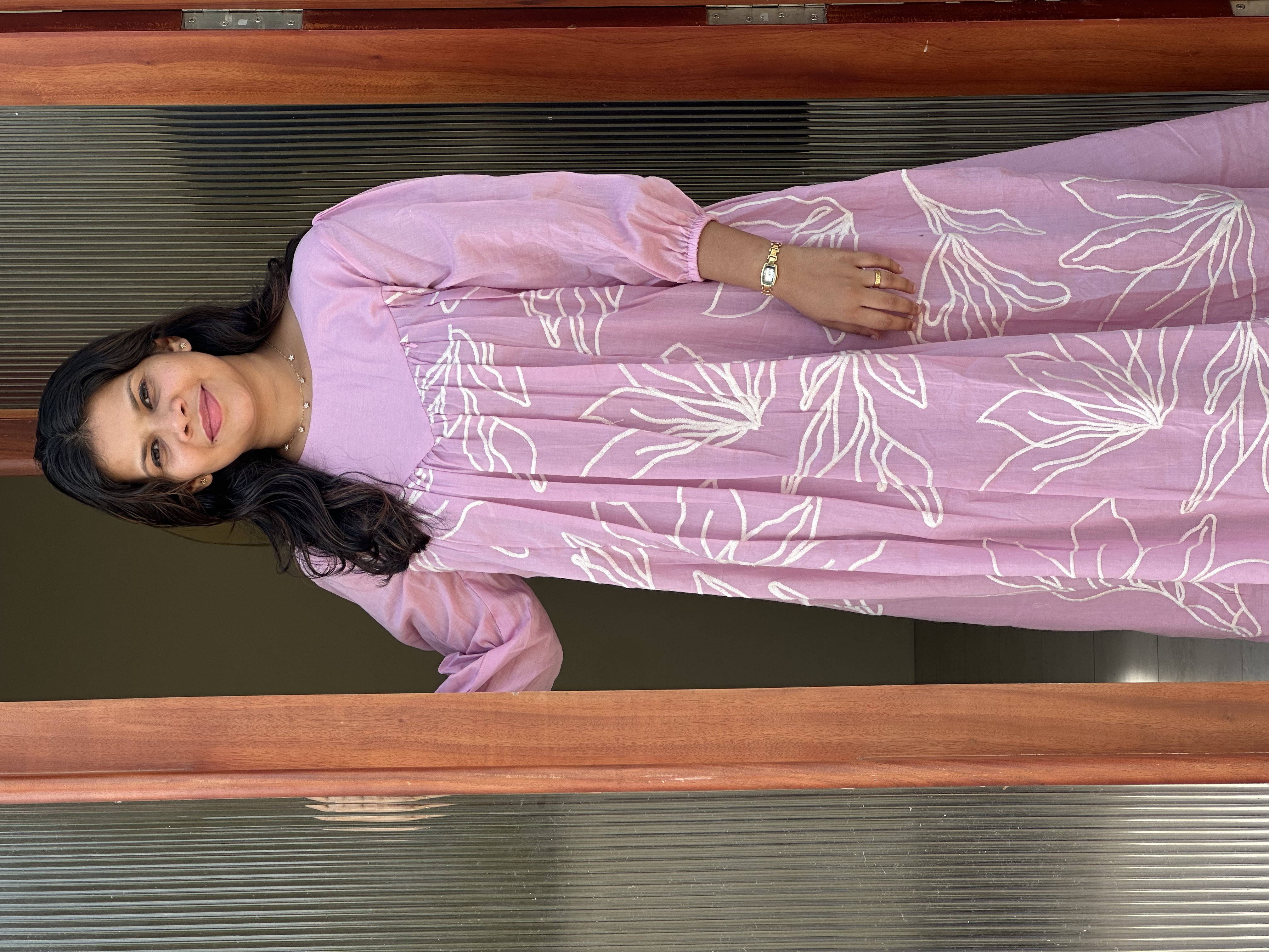 Lilac Floral Maxi Dress