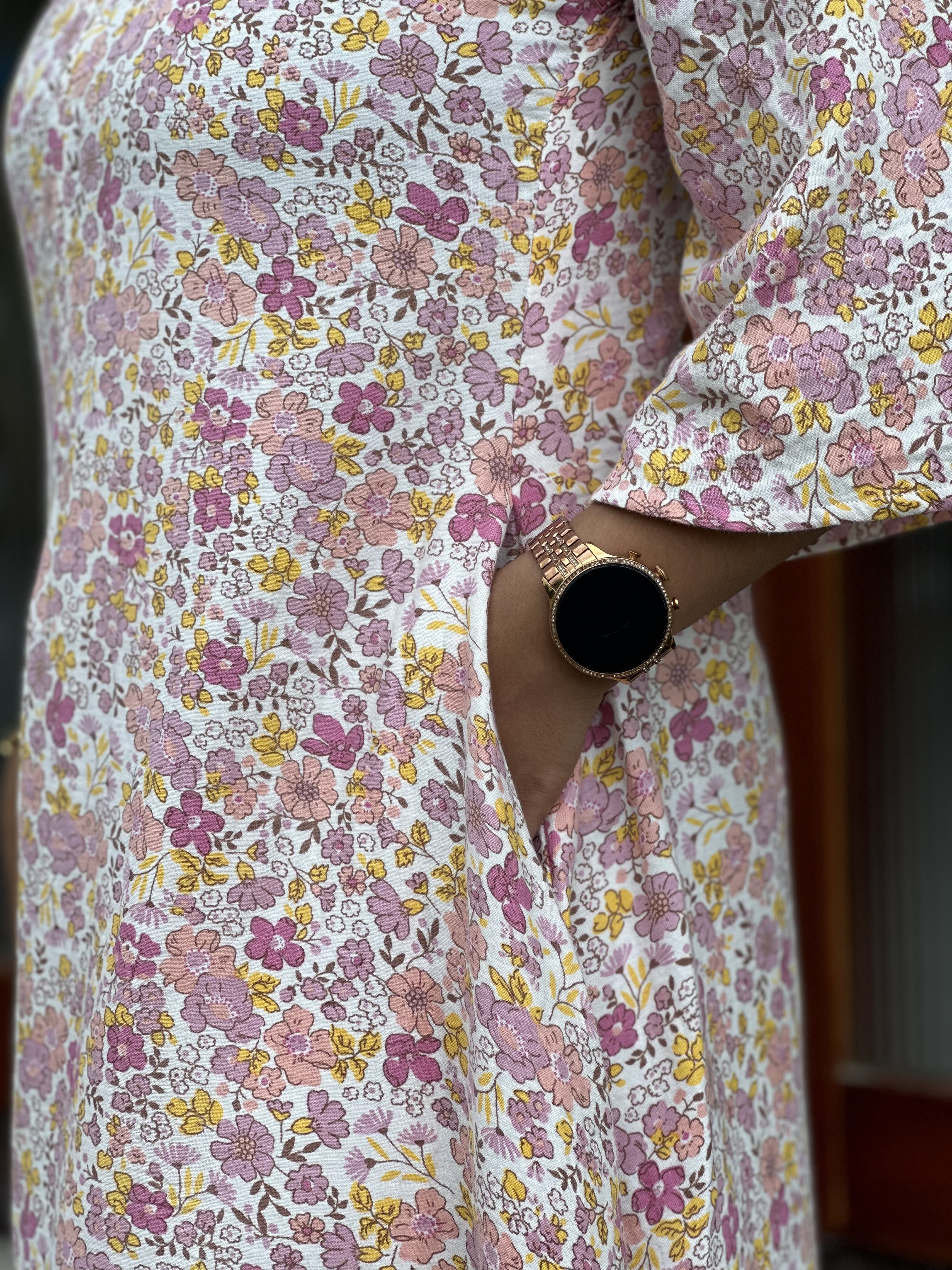 Muslin Floral Print feeding  Dress