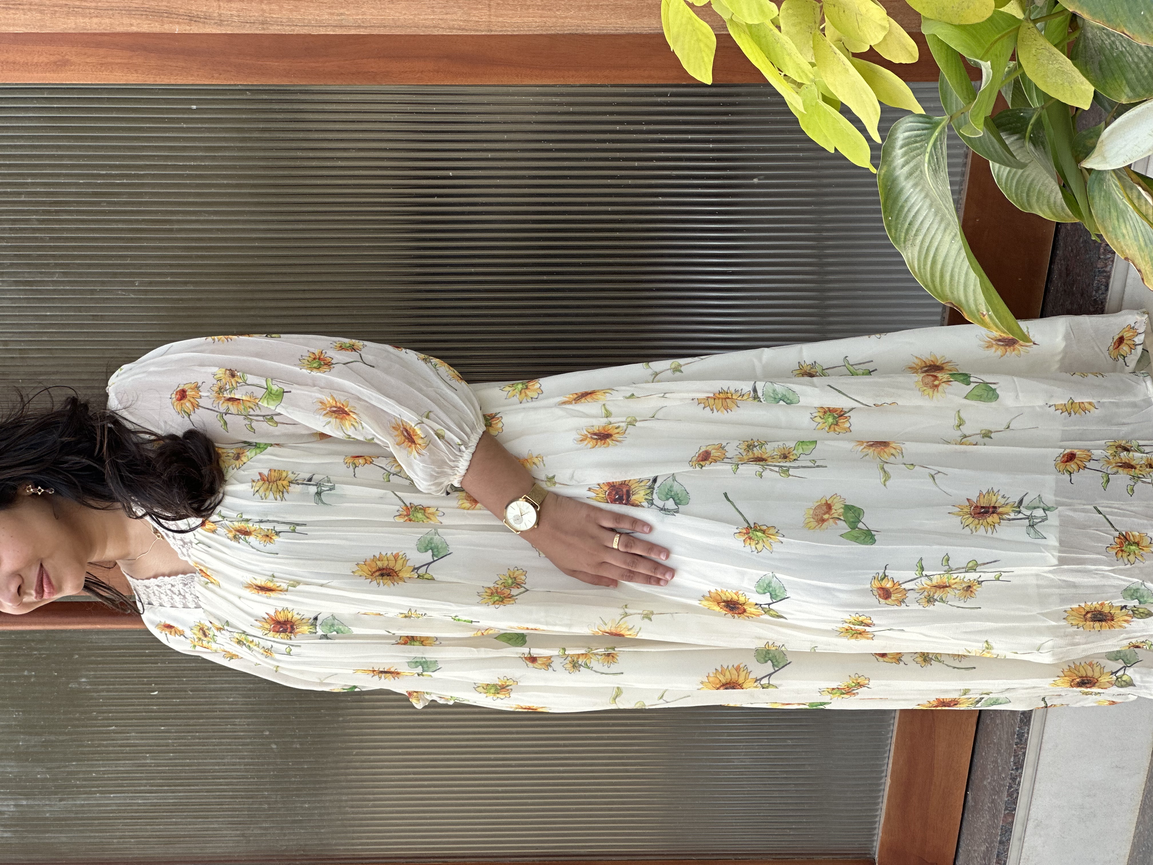 Floral Print Boho sunflower Dress