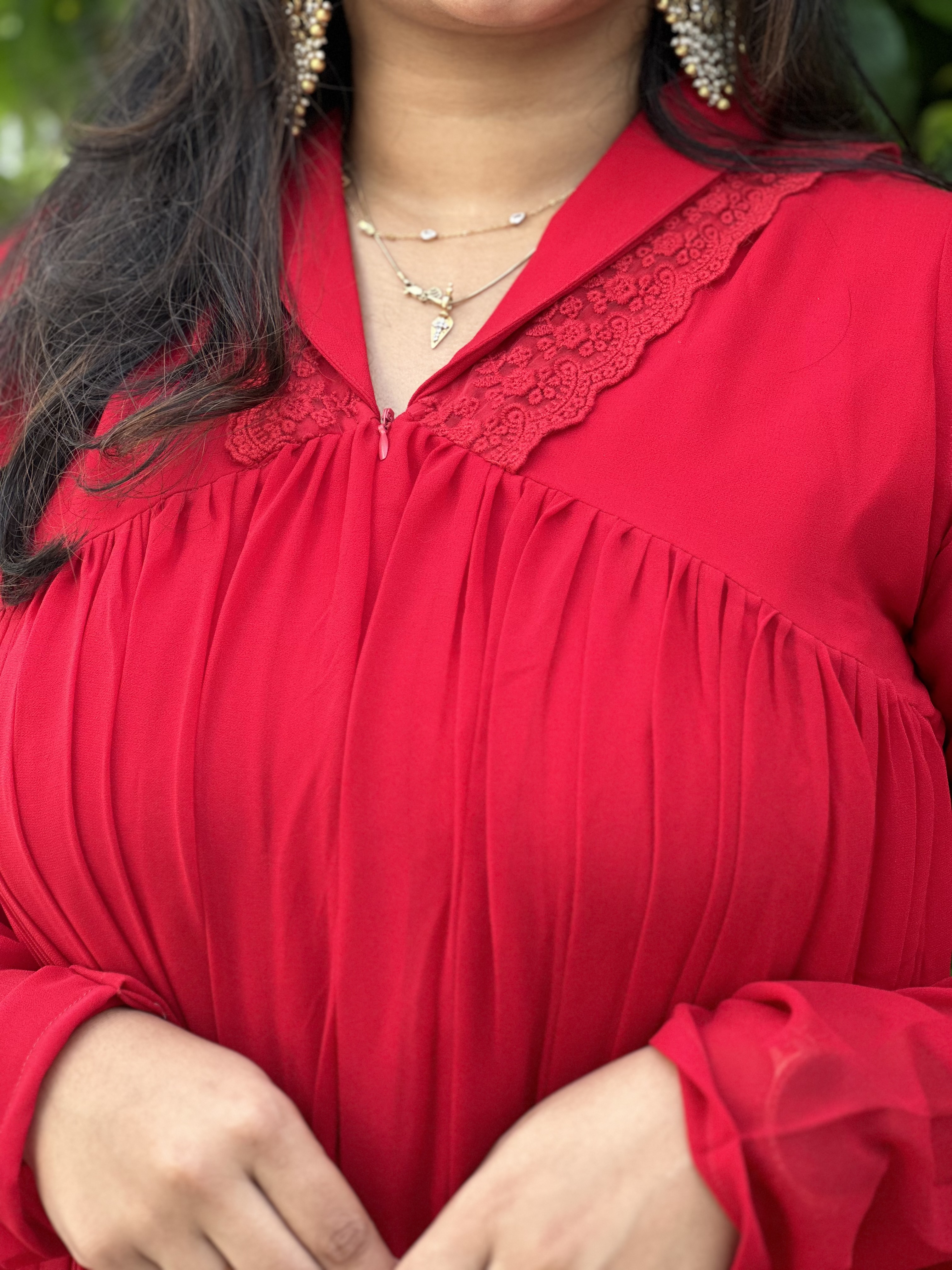 Red feeding Dress
