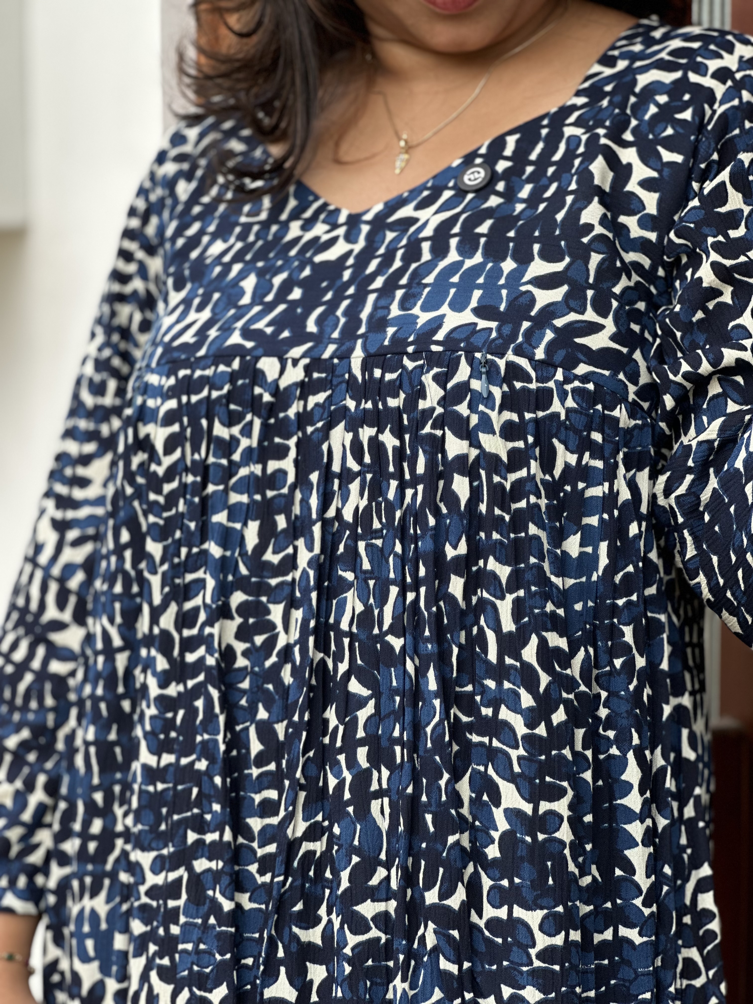 Indigo Print feeding tunic