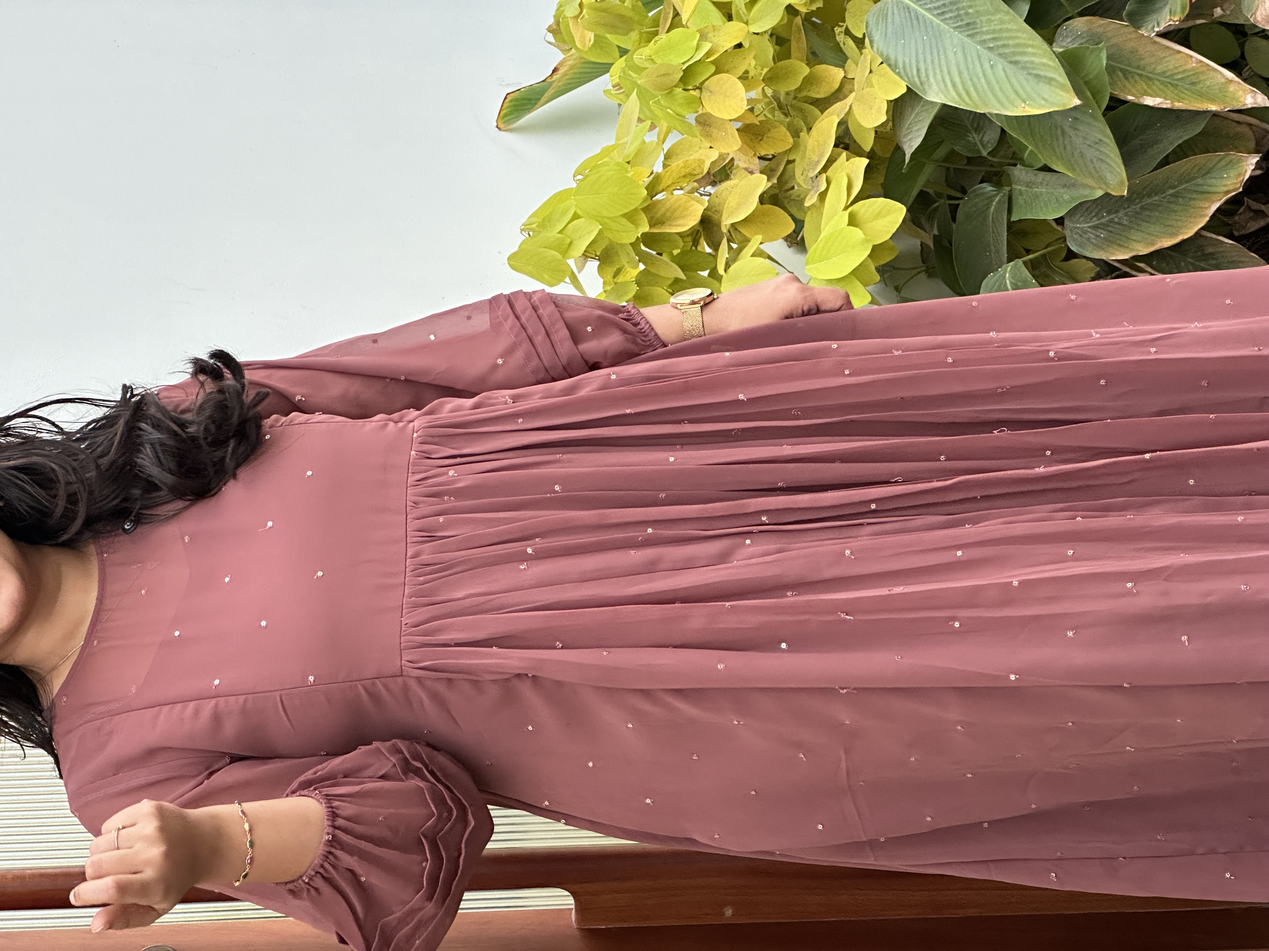 Sequenced  Mauve feeding Dress