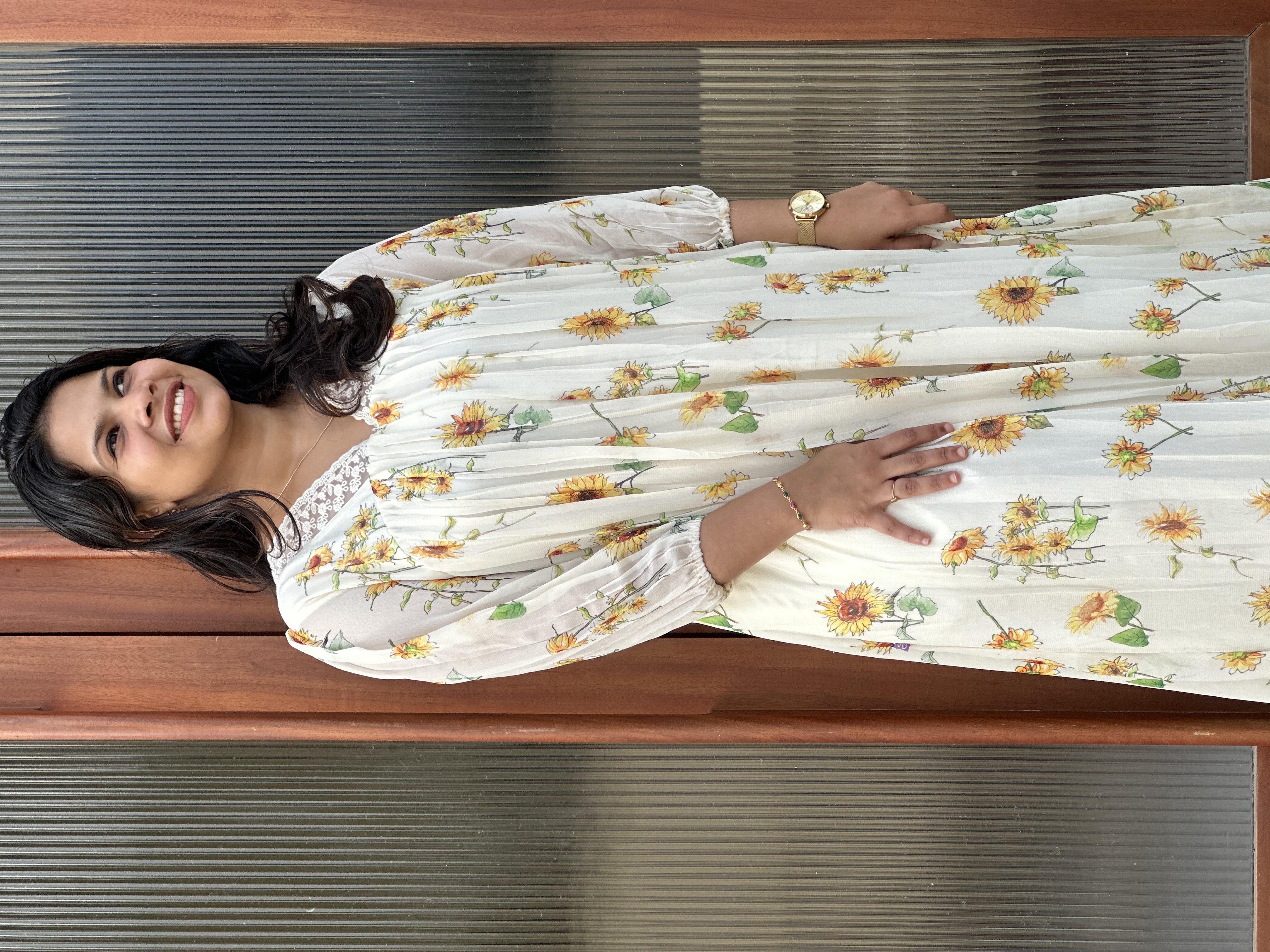 Floral Print Boho sunflower Dress