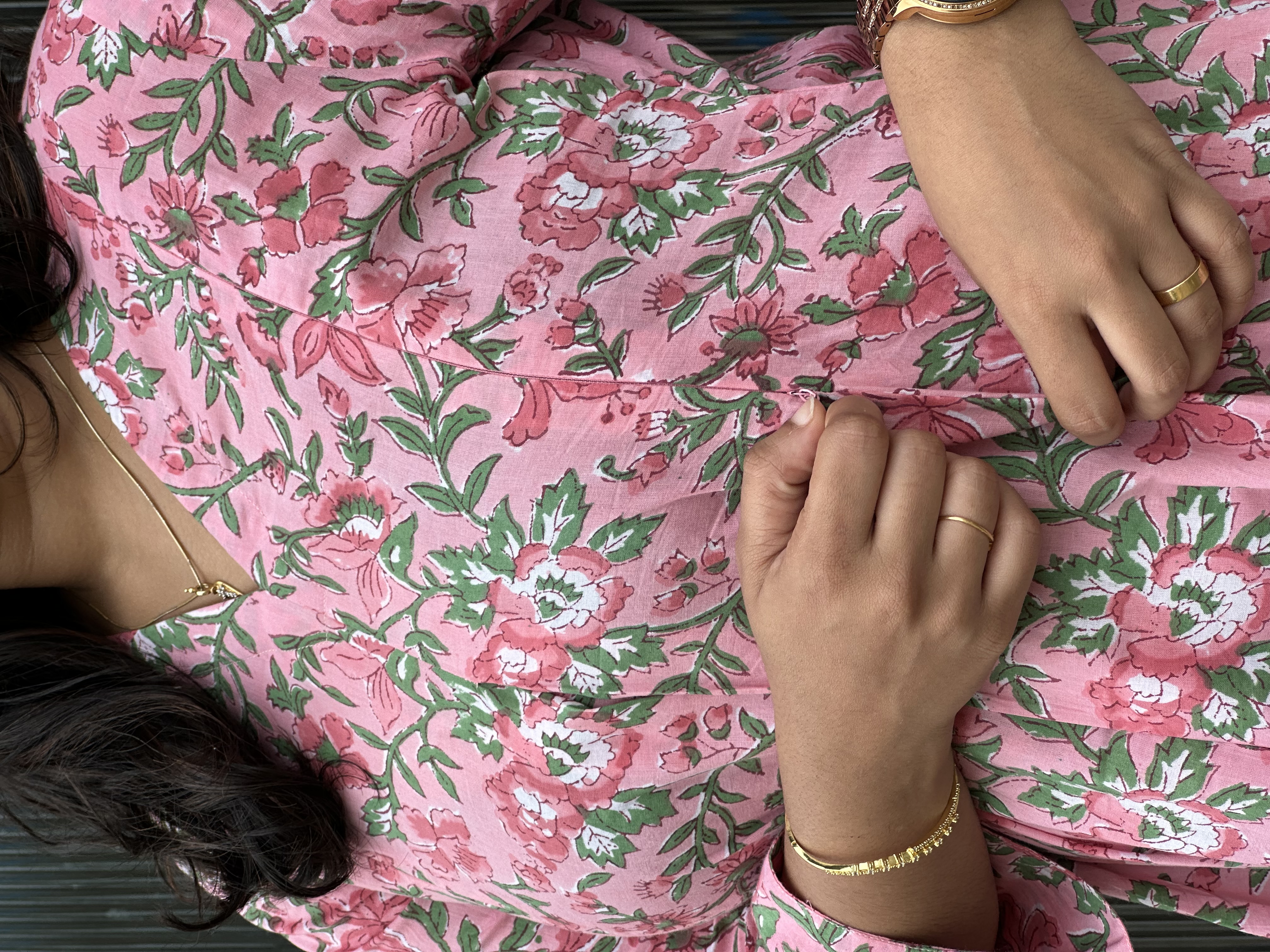 Floral Pink feeding Kurti