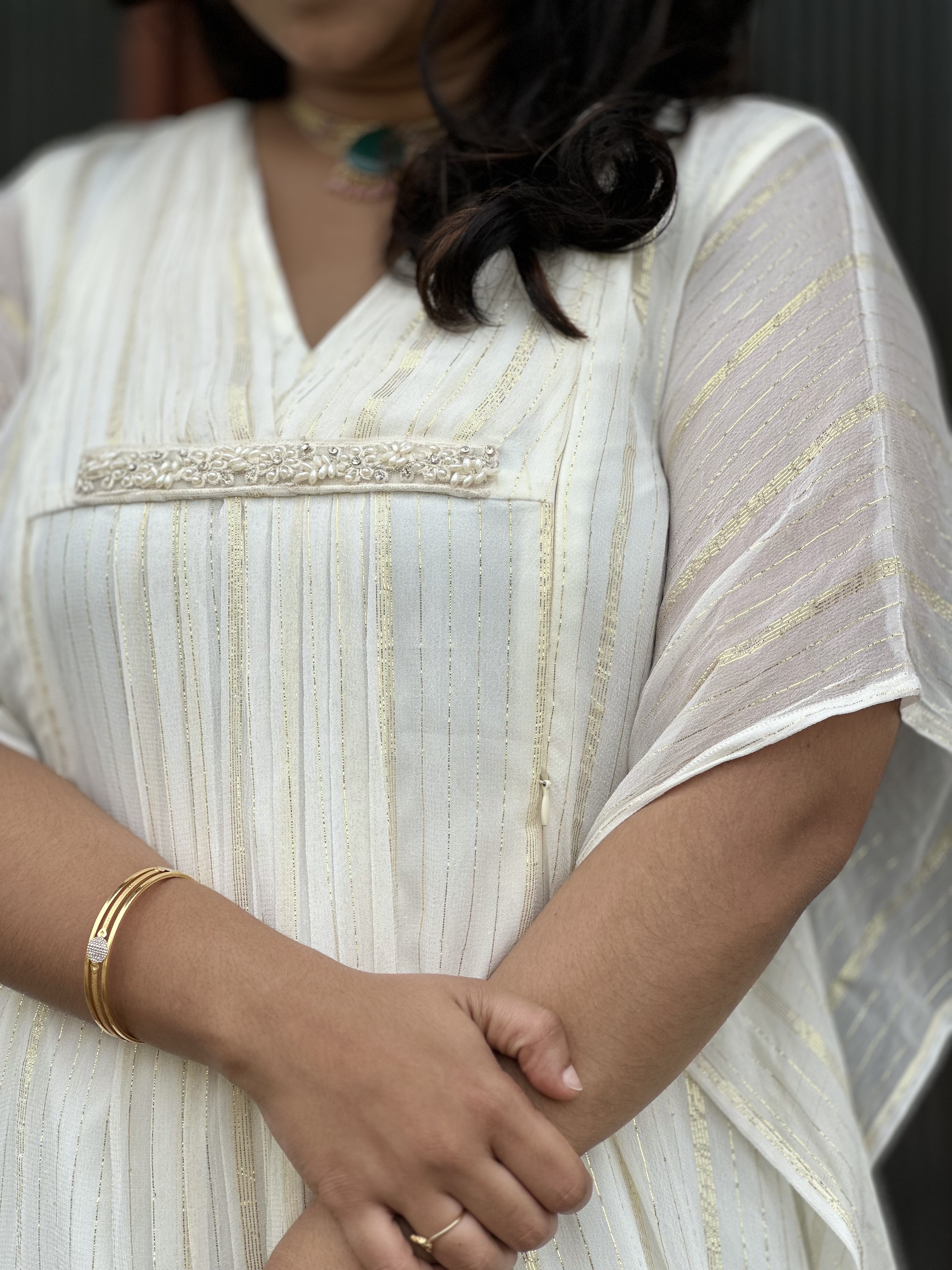 Elegant White Kaftan Dress