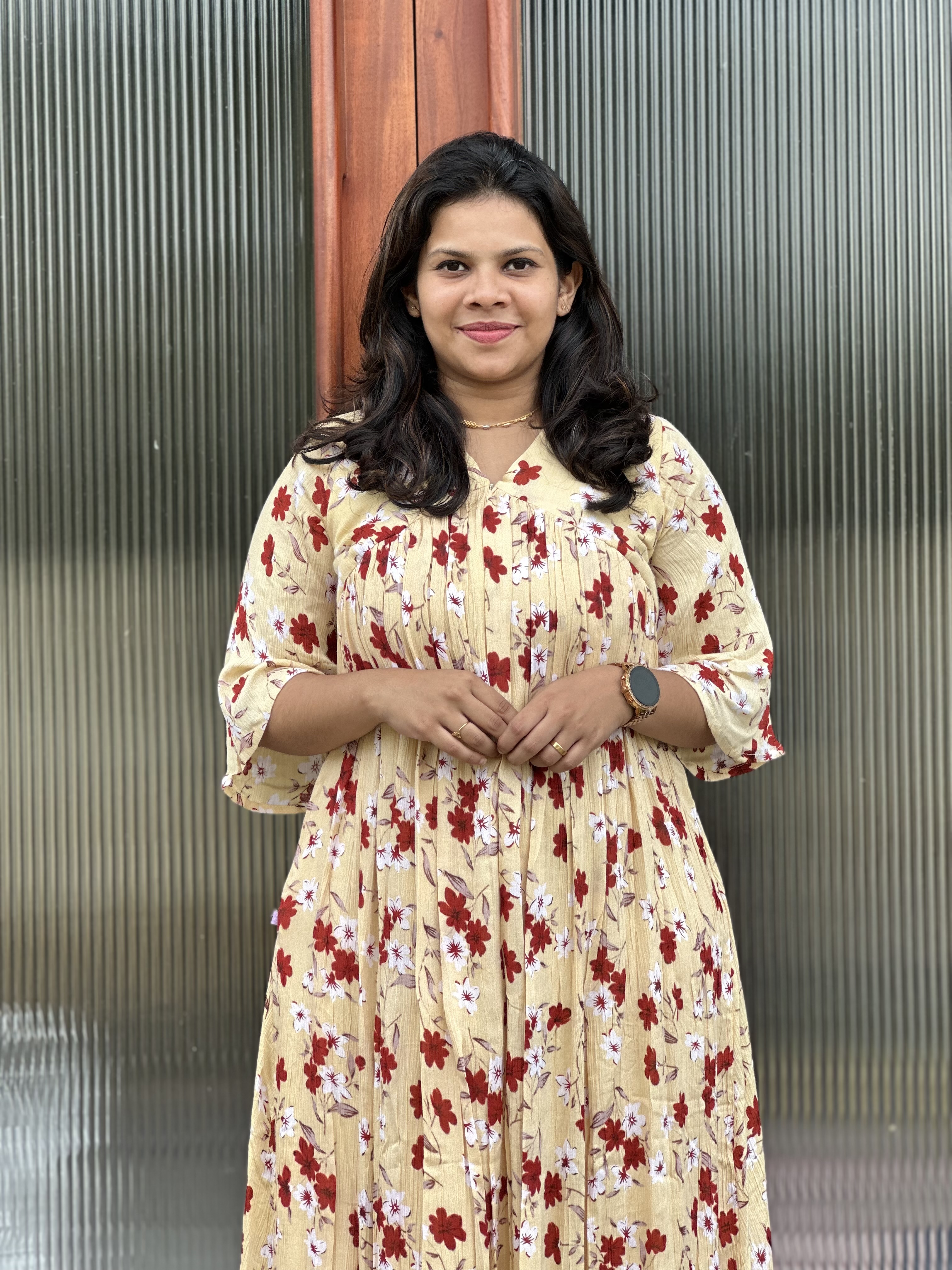 Floral Pleated feeding Dress 