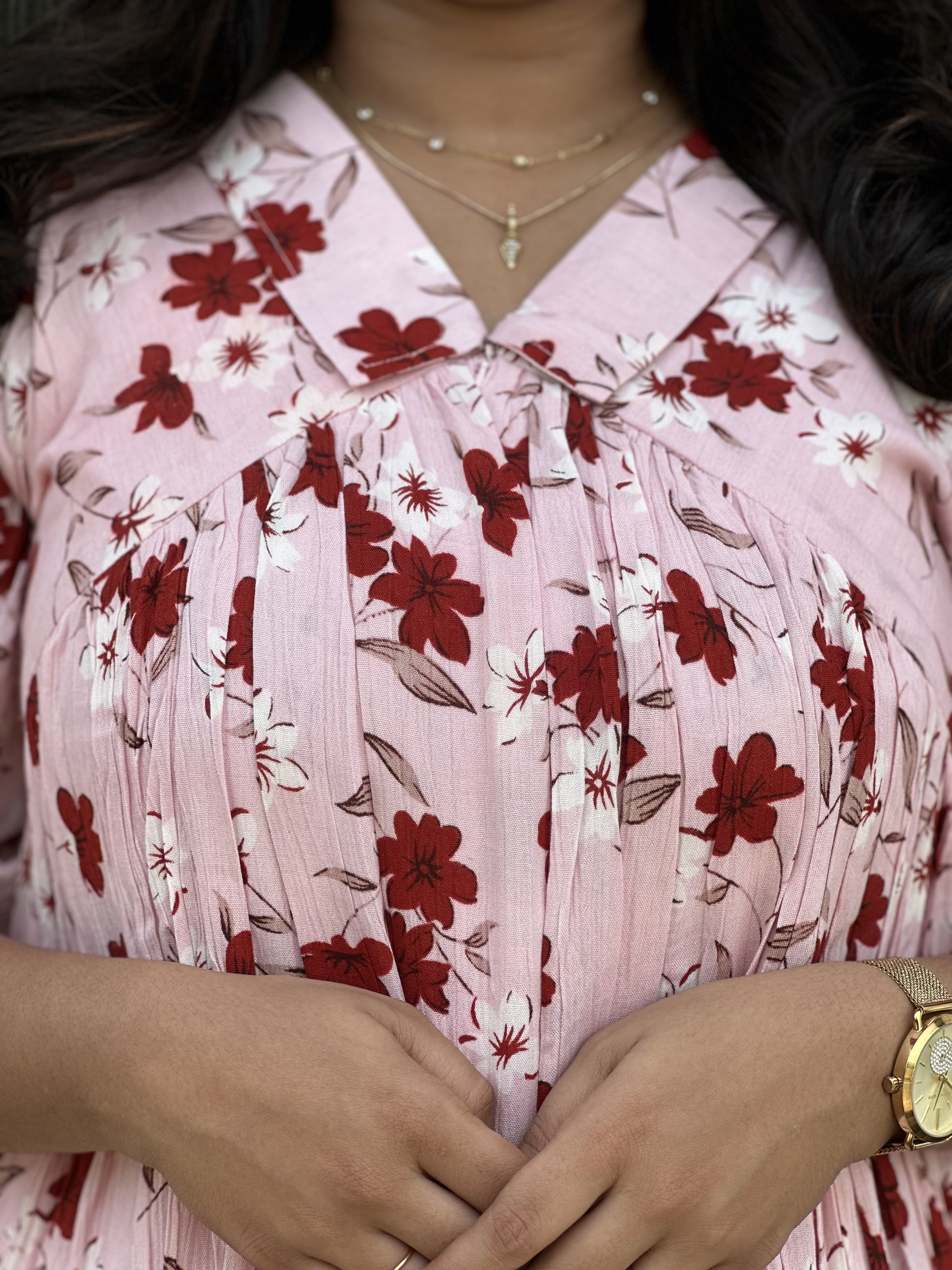 Floral Pink feeding dress