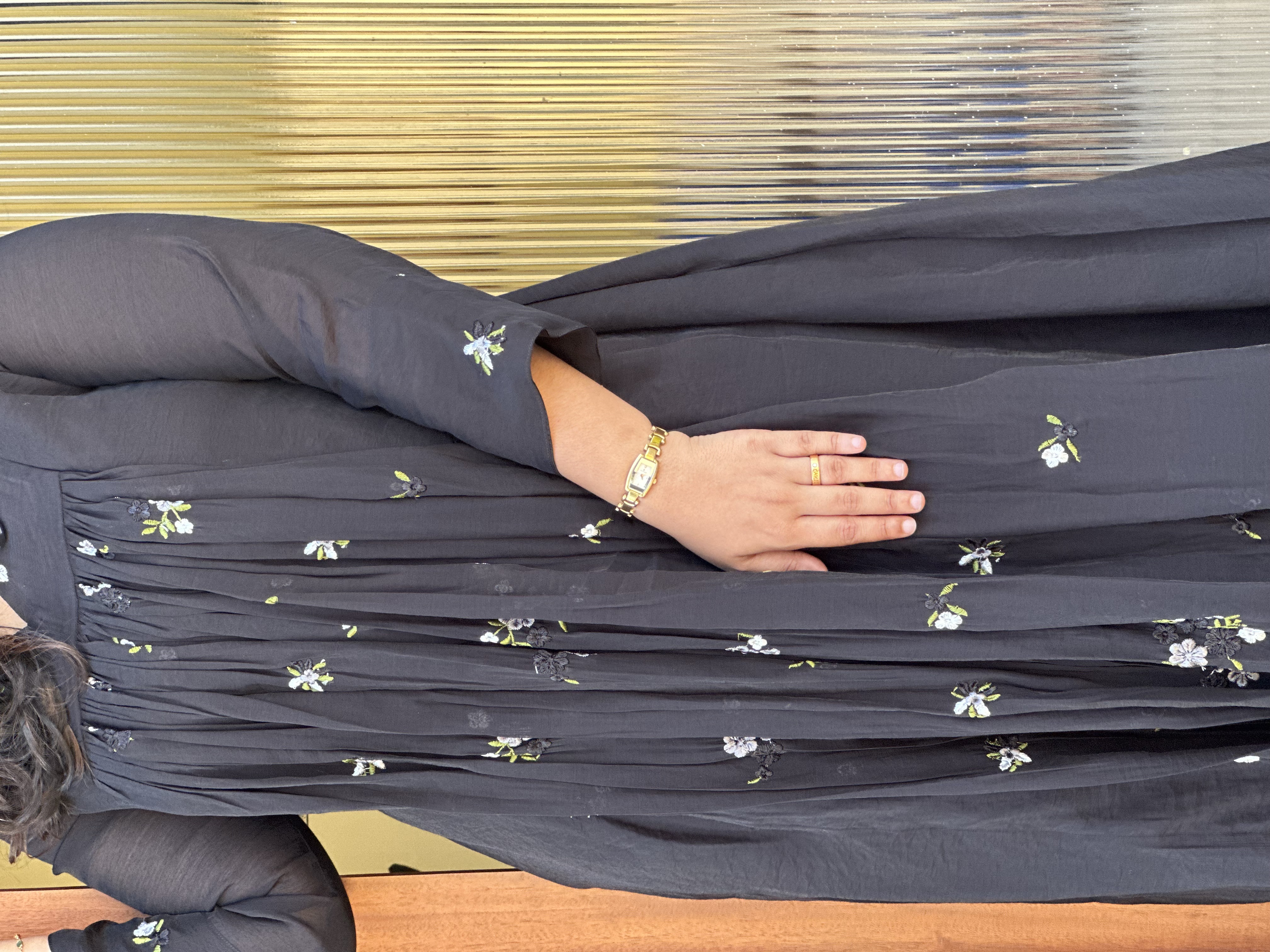 Black Floral Long Dress