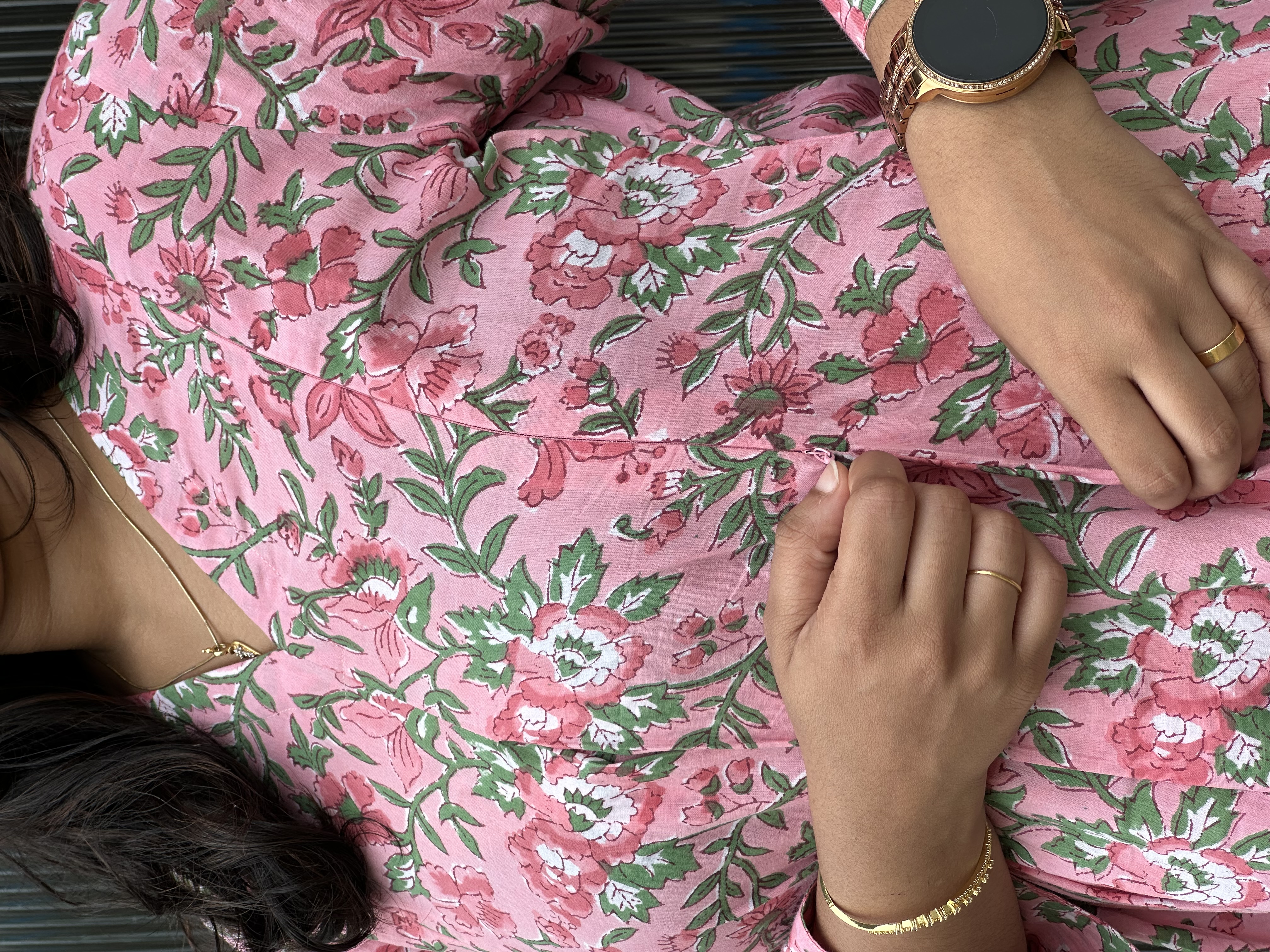 Floral Pink feeding Kurti