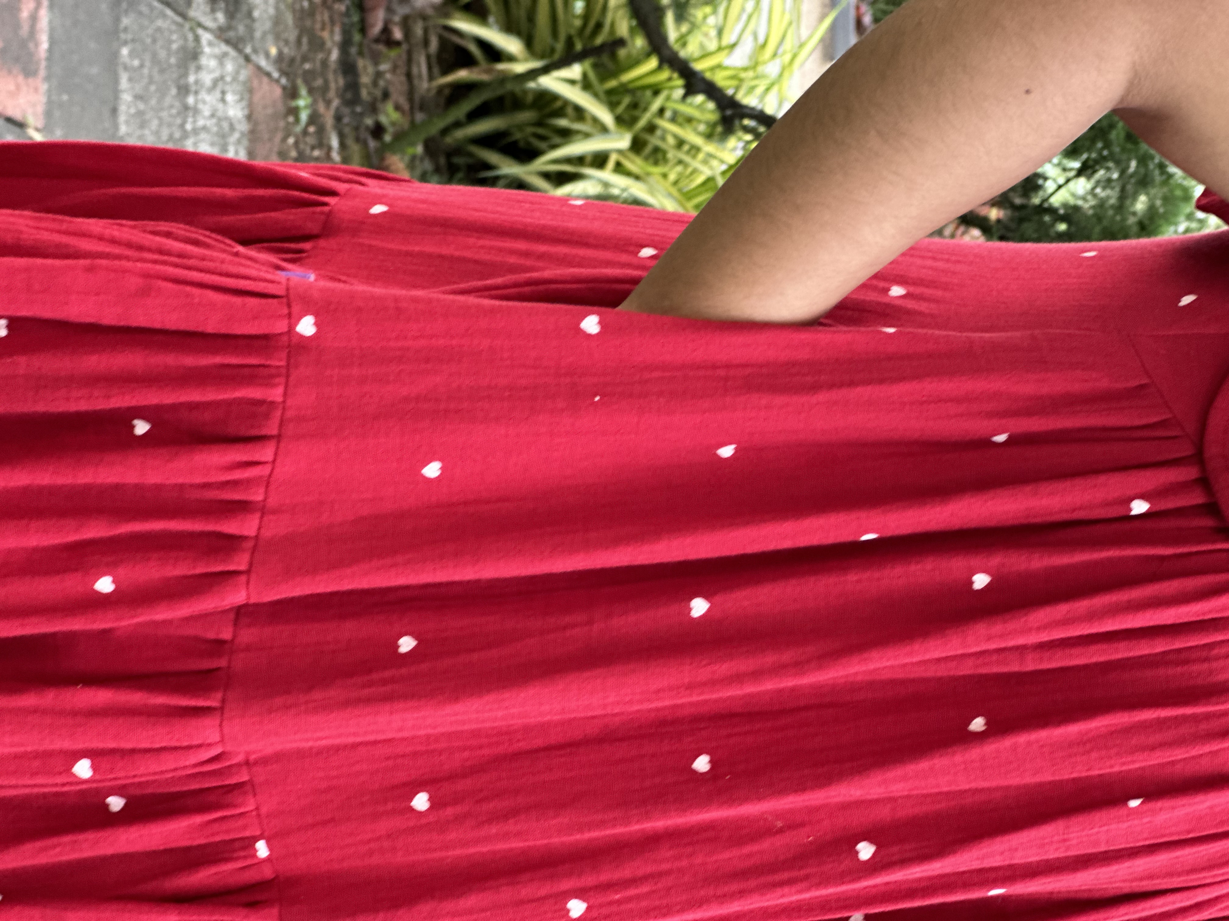 Red heart feeding  Dress