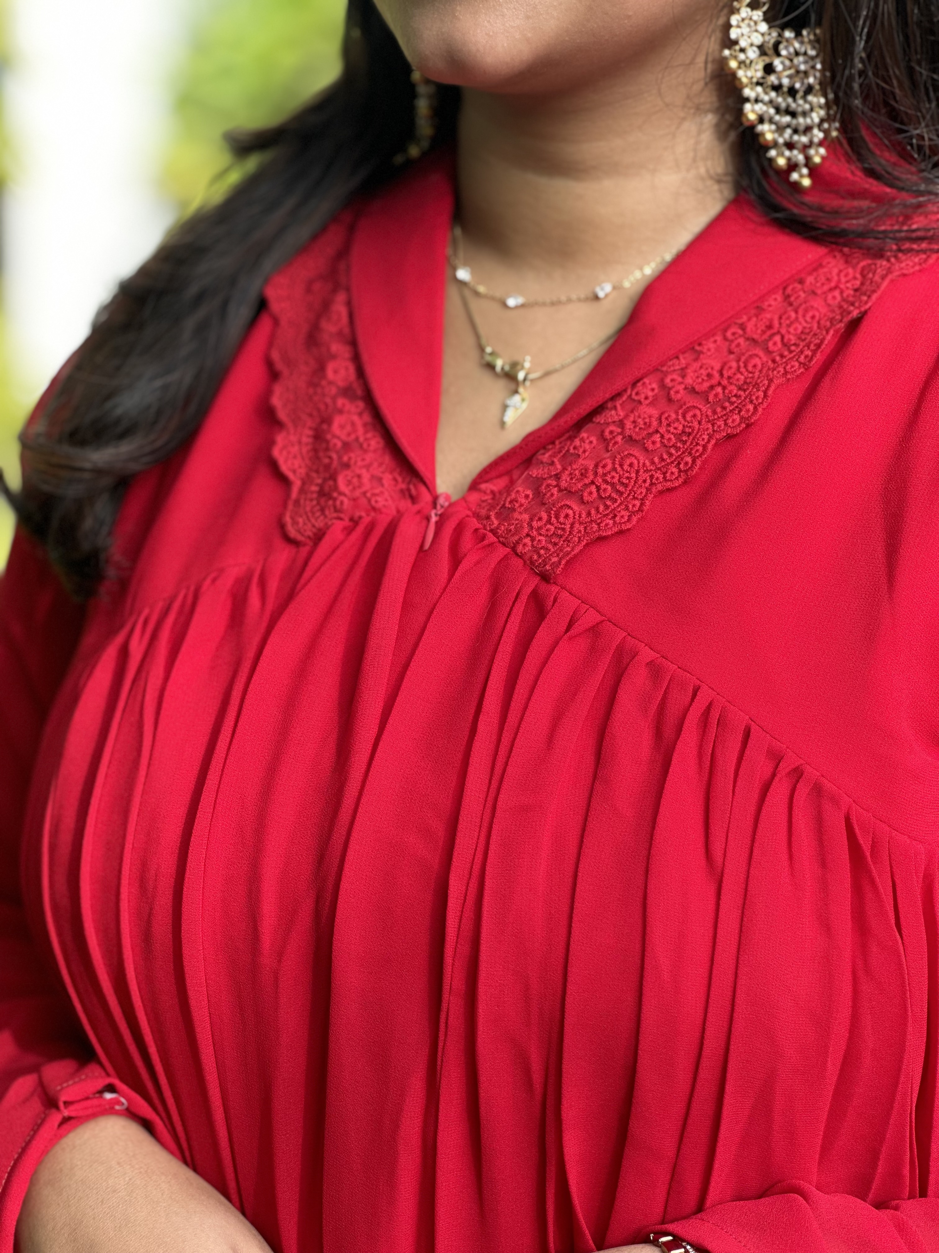 Red feeding Dress
