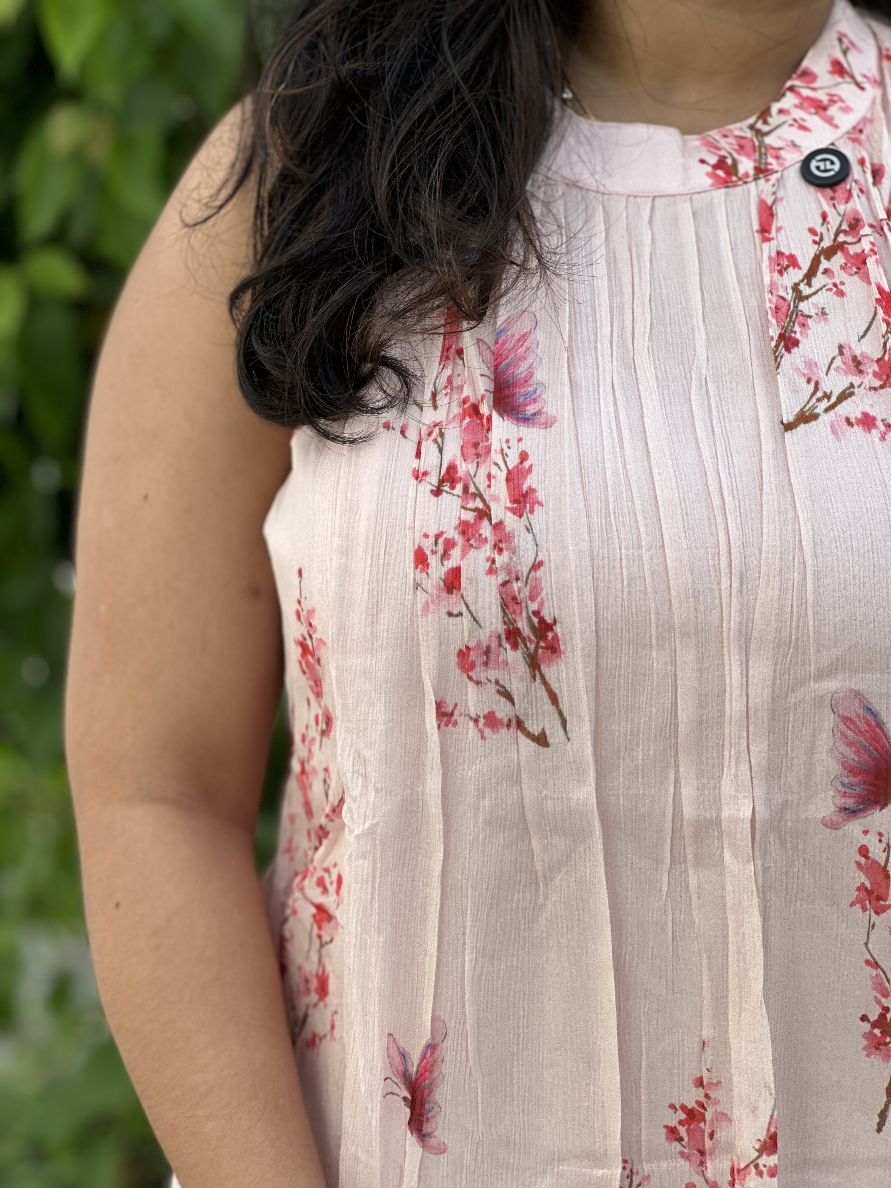 Floral Print feeding Sleeveless Dress