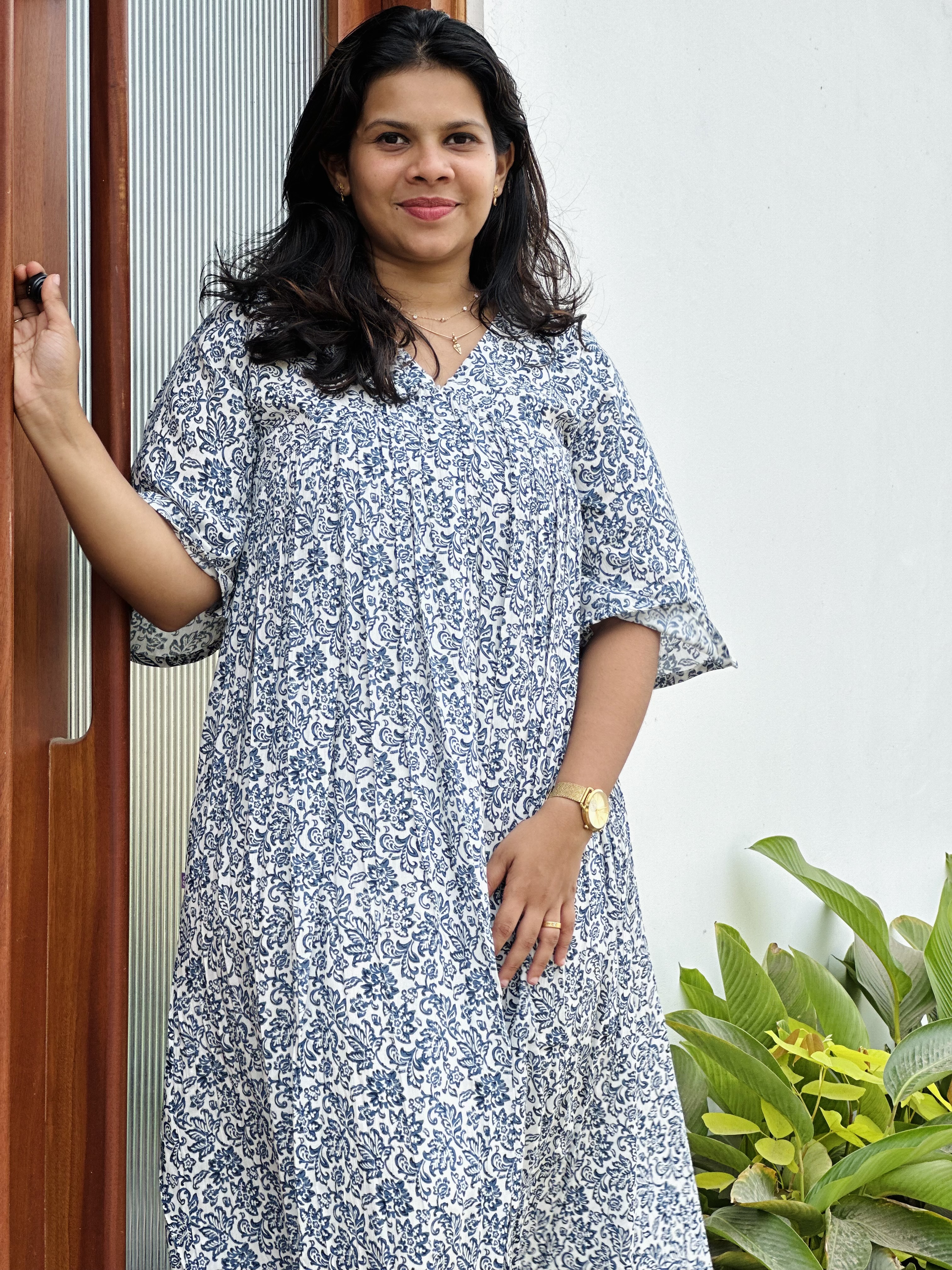 Floral Print feeding  Maxi Dress