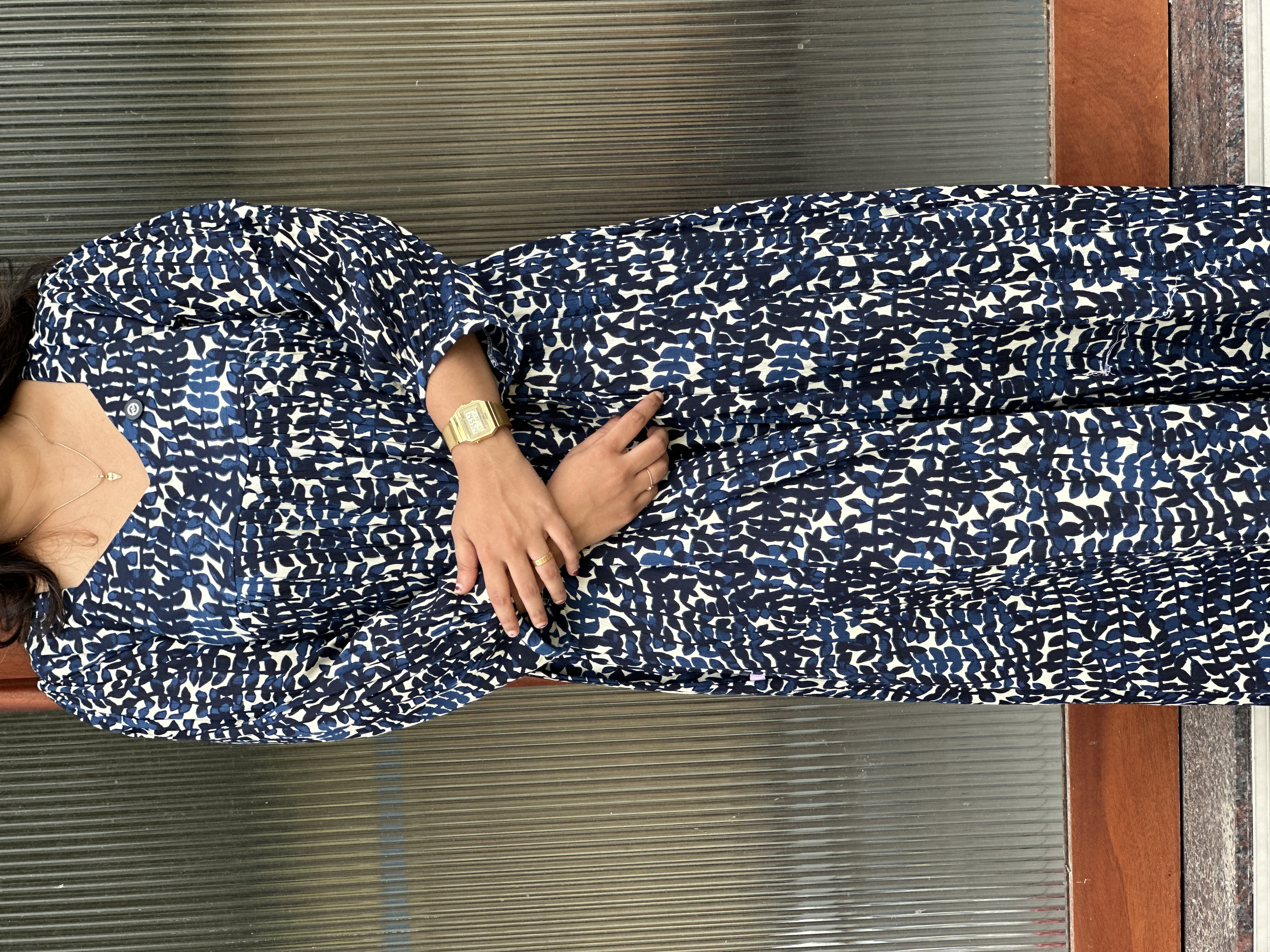 Indigo Print feeding tunic
