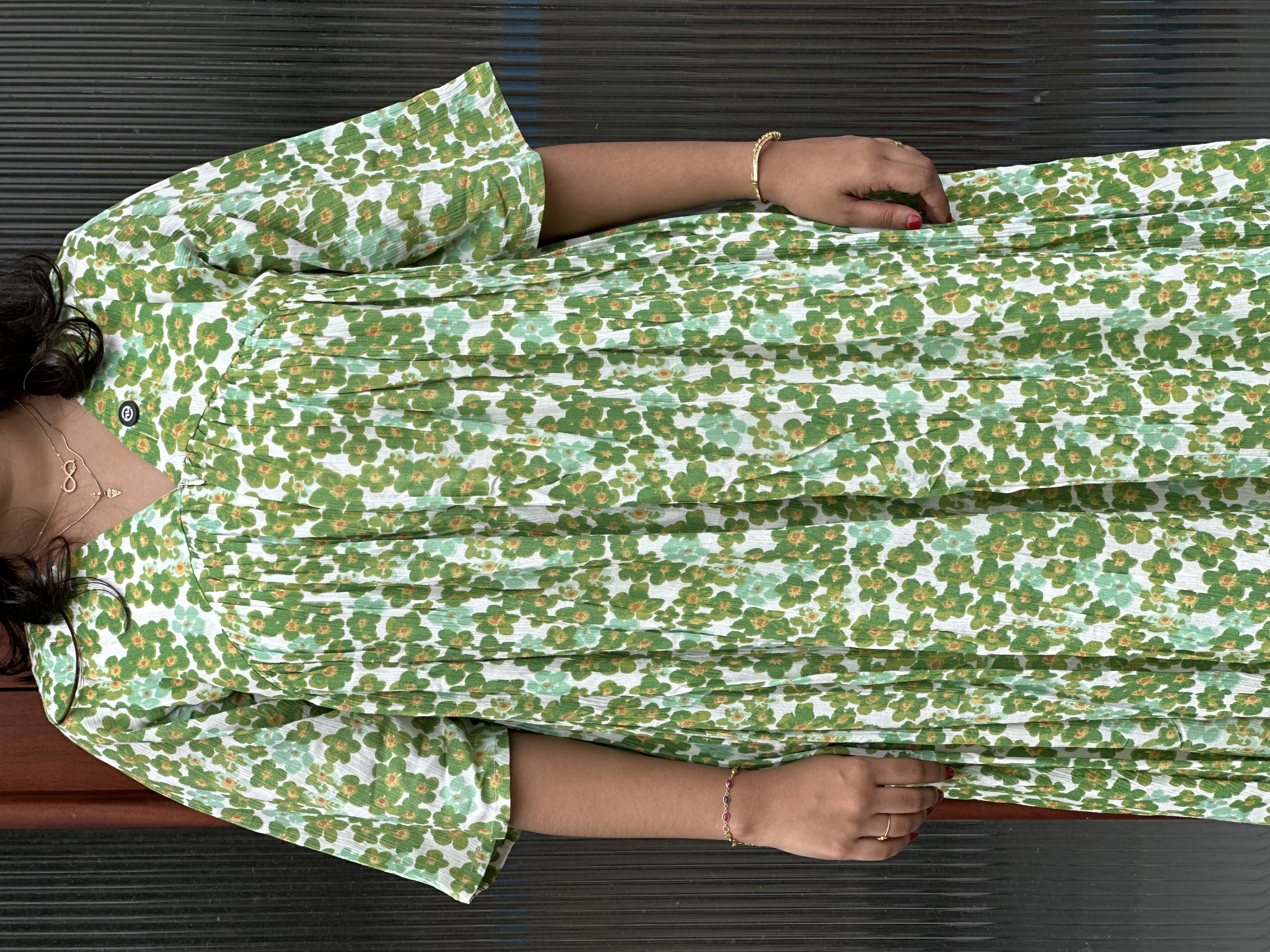 Green Floral Maxi Dress