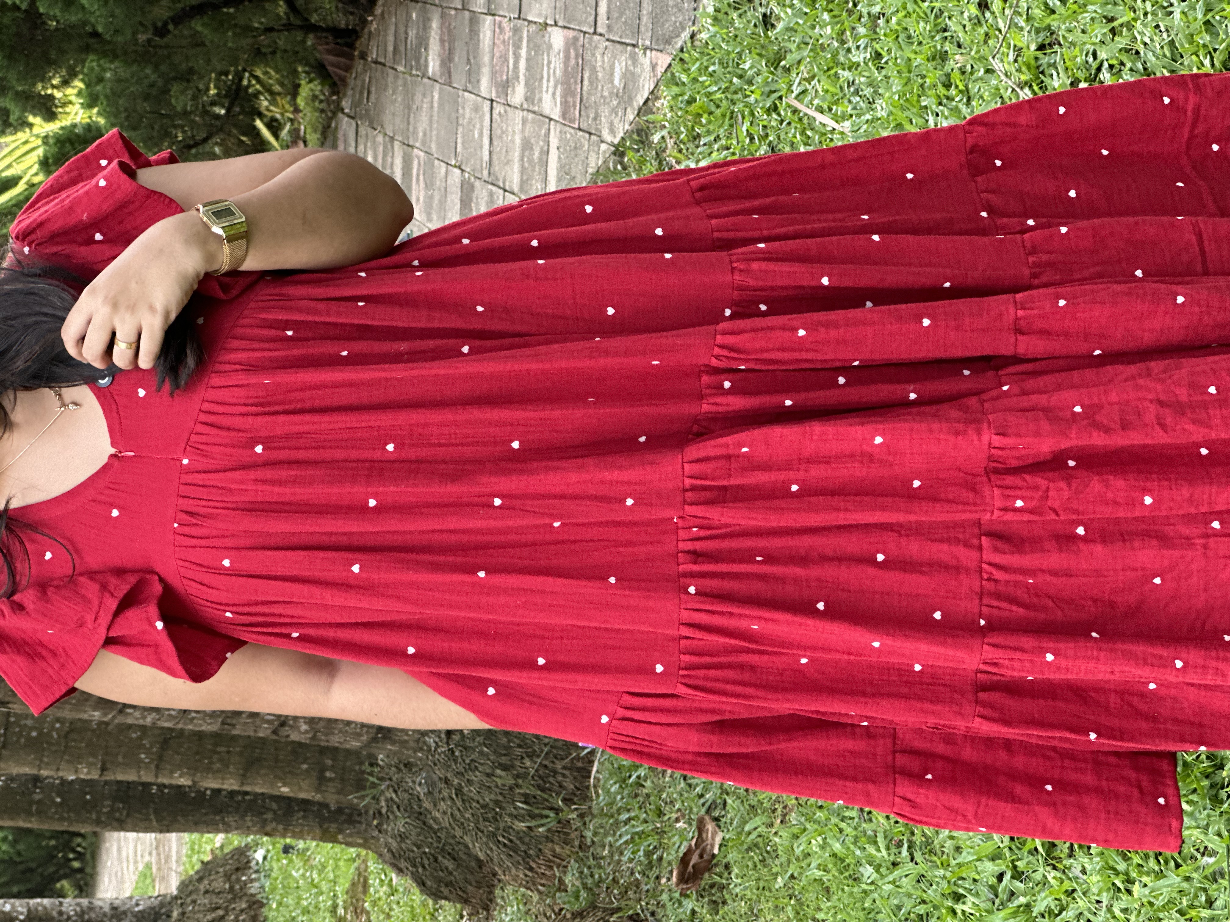 Red heart feeding  Dress