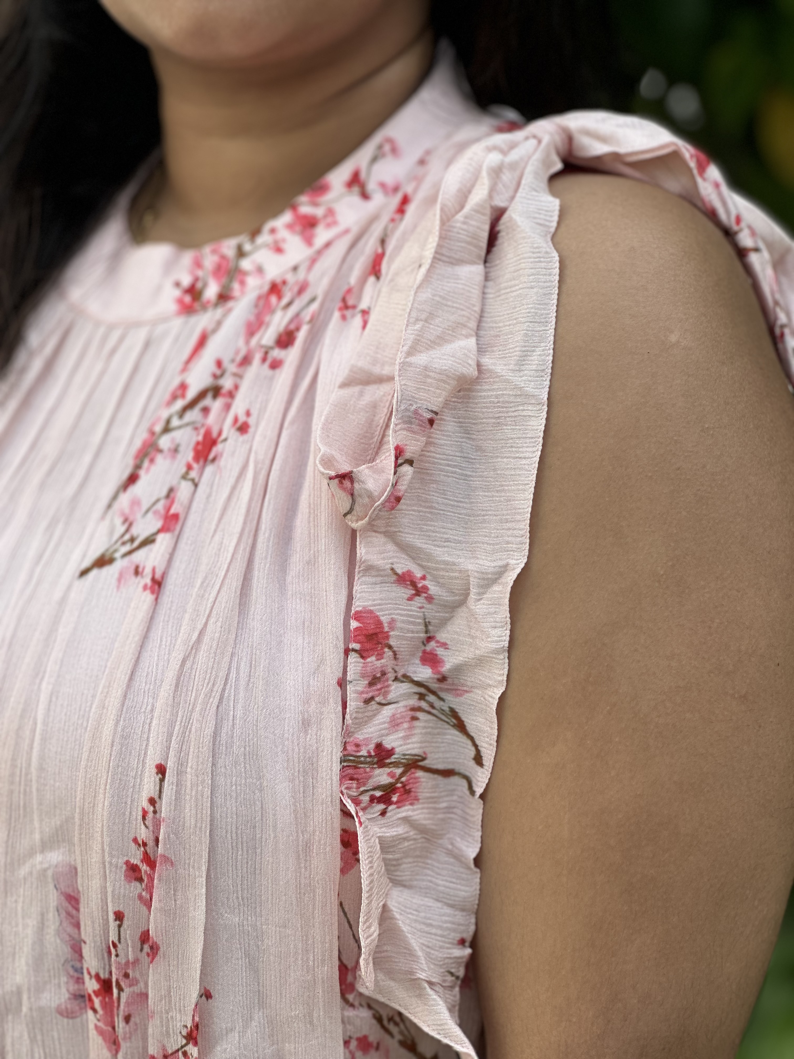 Floral Print feeding Sleeveless Dress