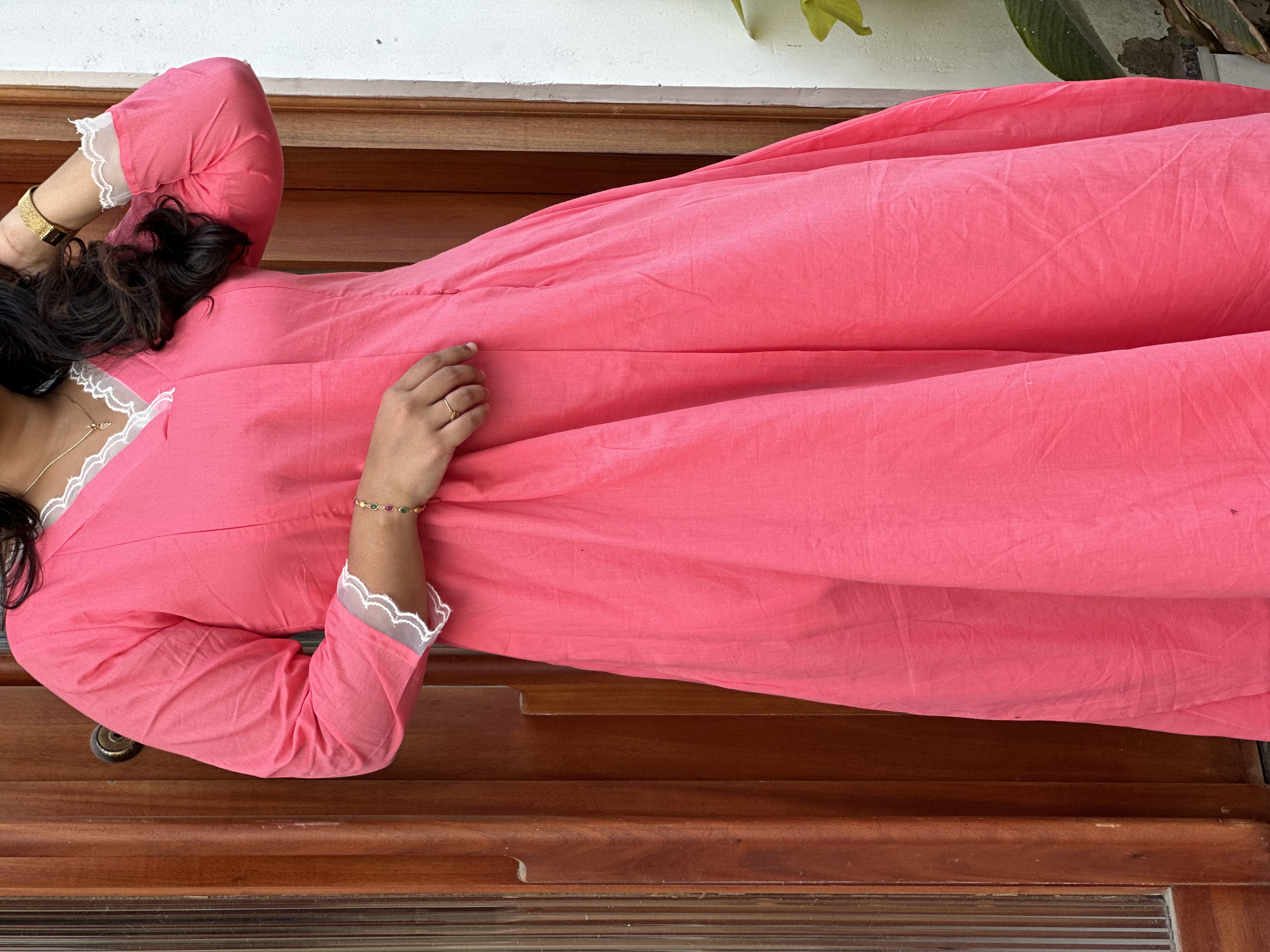 Pink Long feeding  Kurti