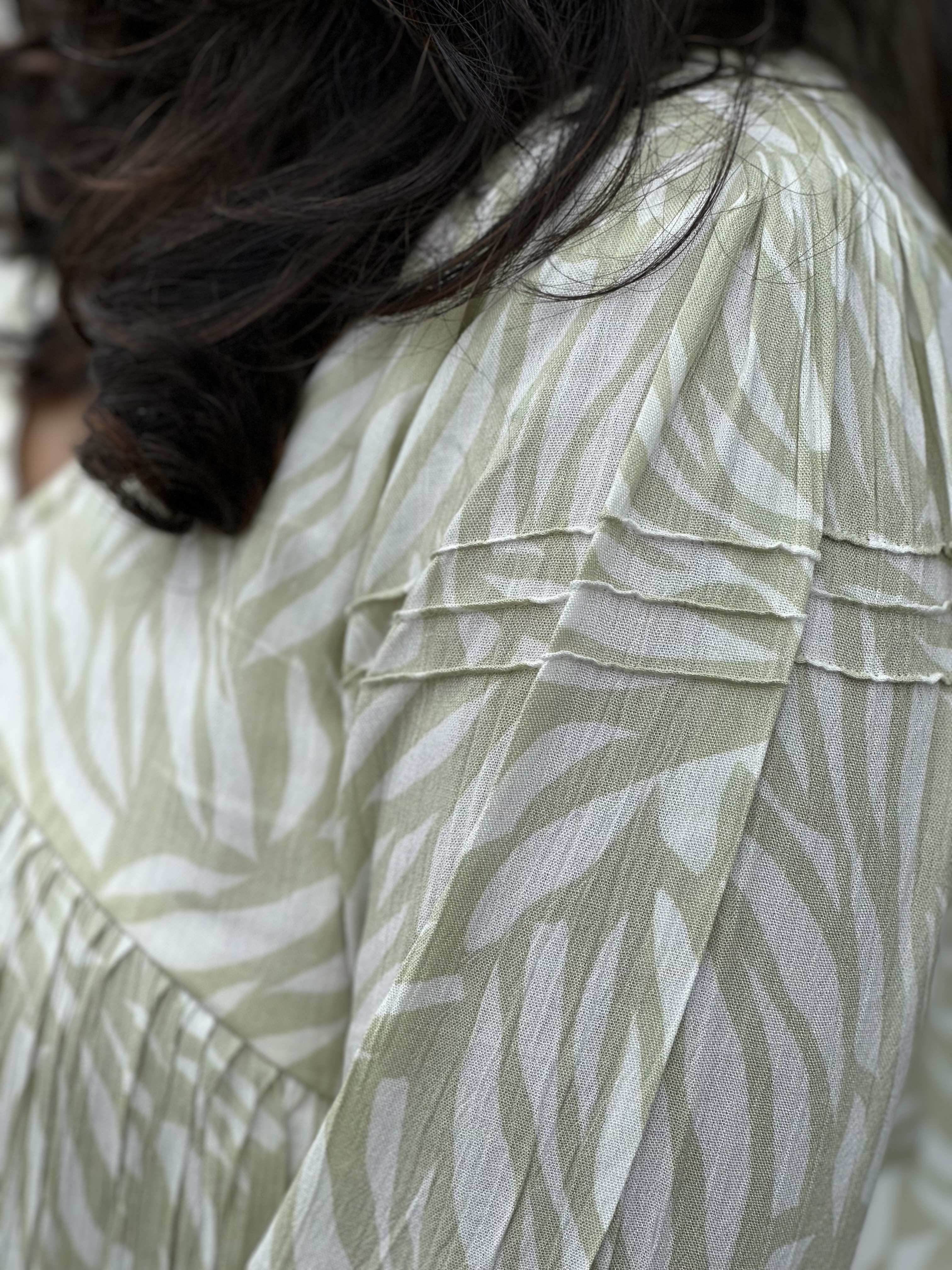 Light Green Printed Maxi Dress