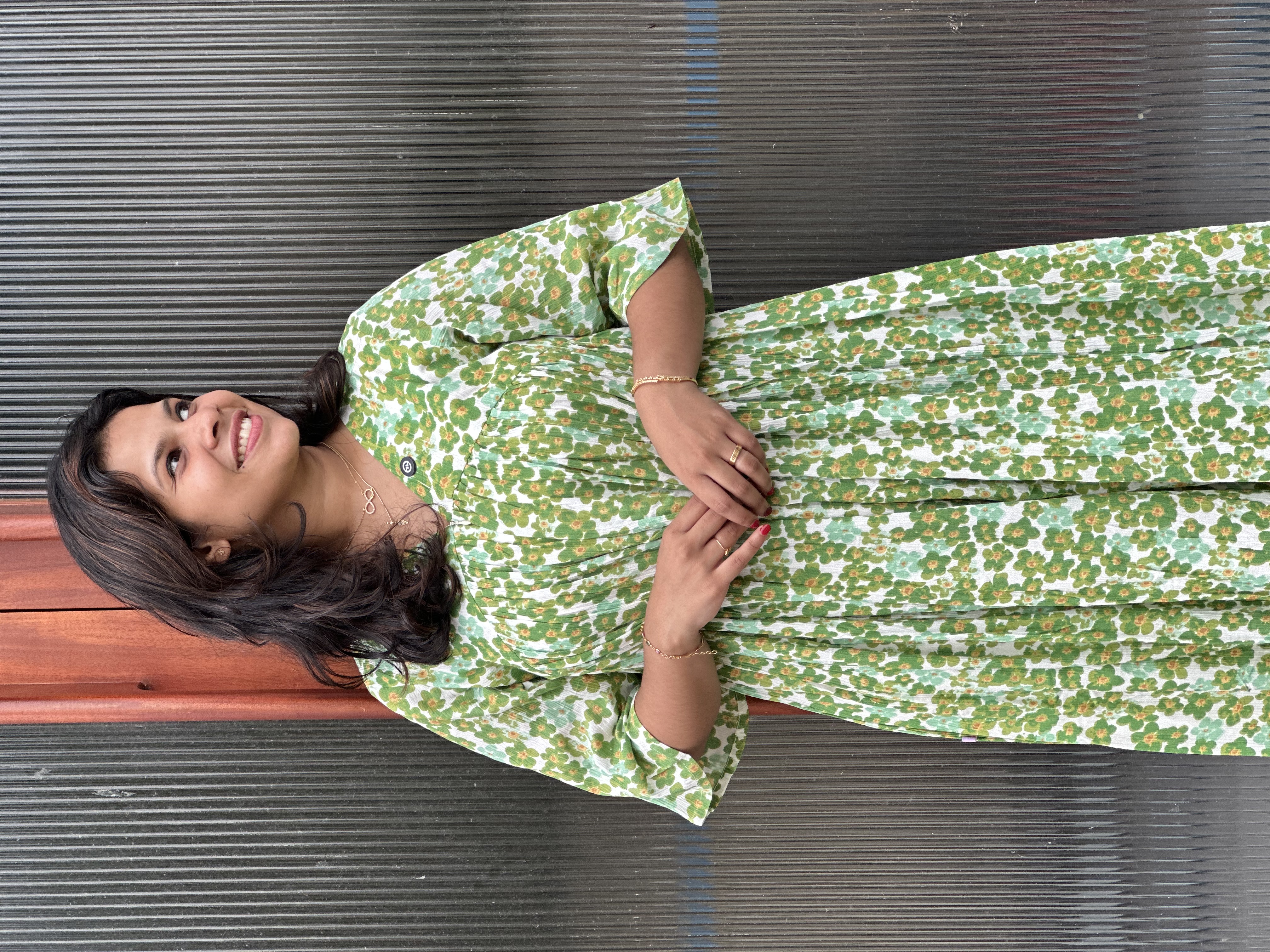 Green Floral Maxi Dress
