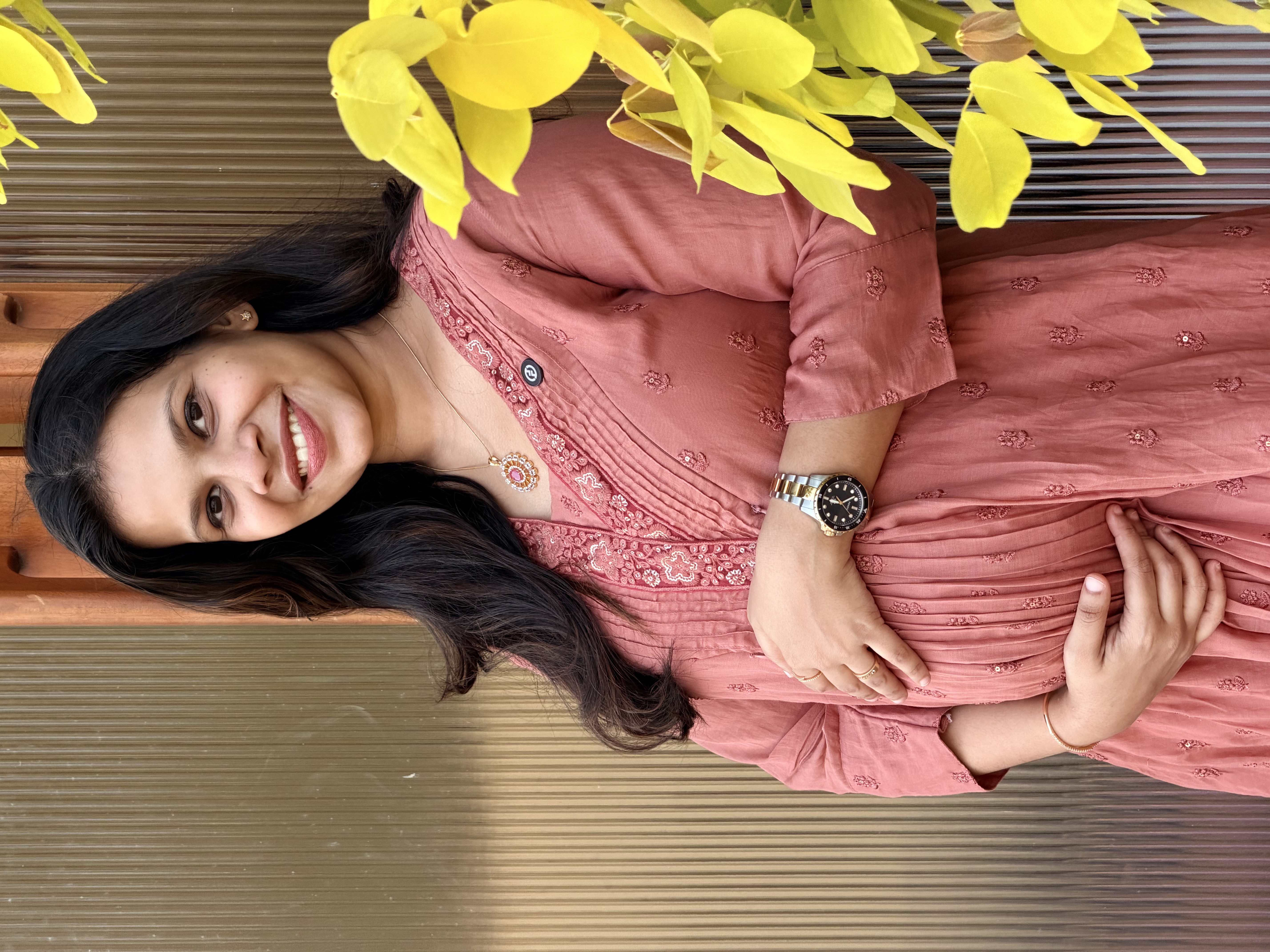 BRICK MAUVE SHADE CHANDERI FEEDING TOP