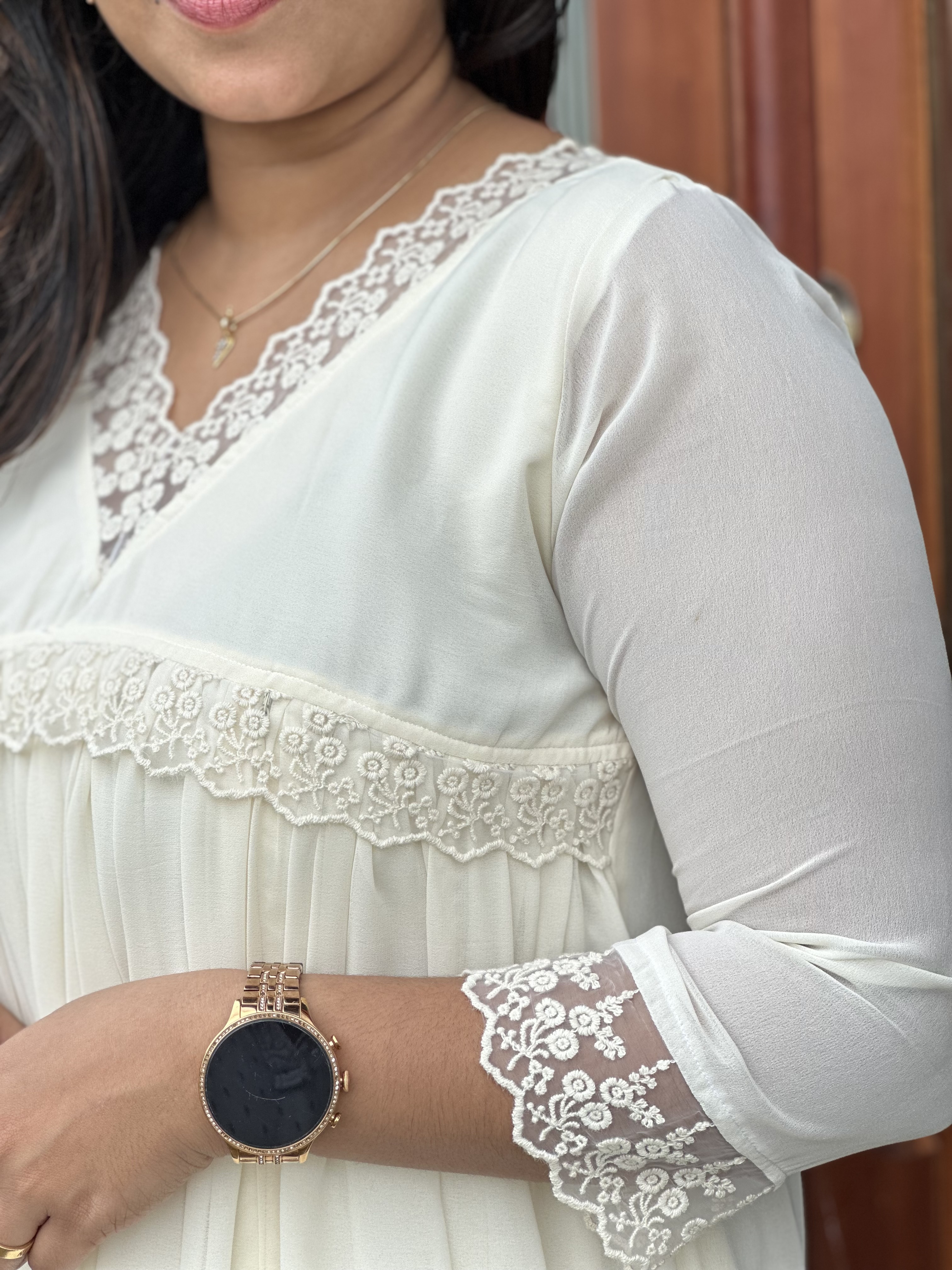 Elegant White Lace Dress