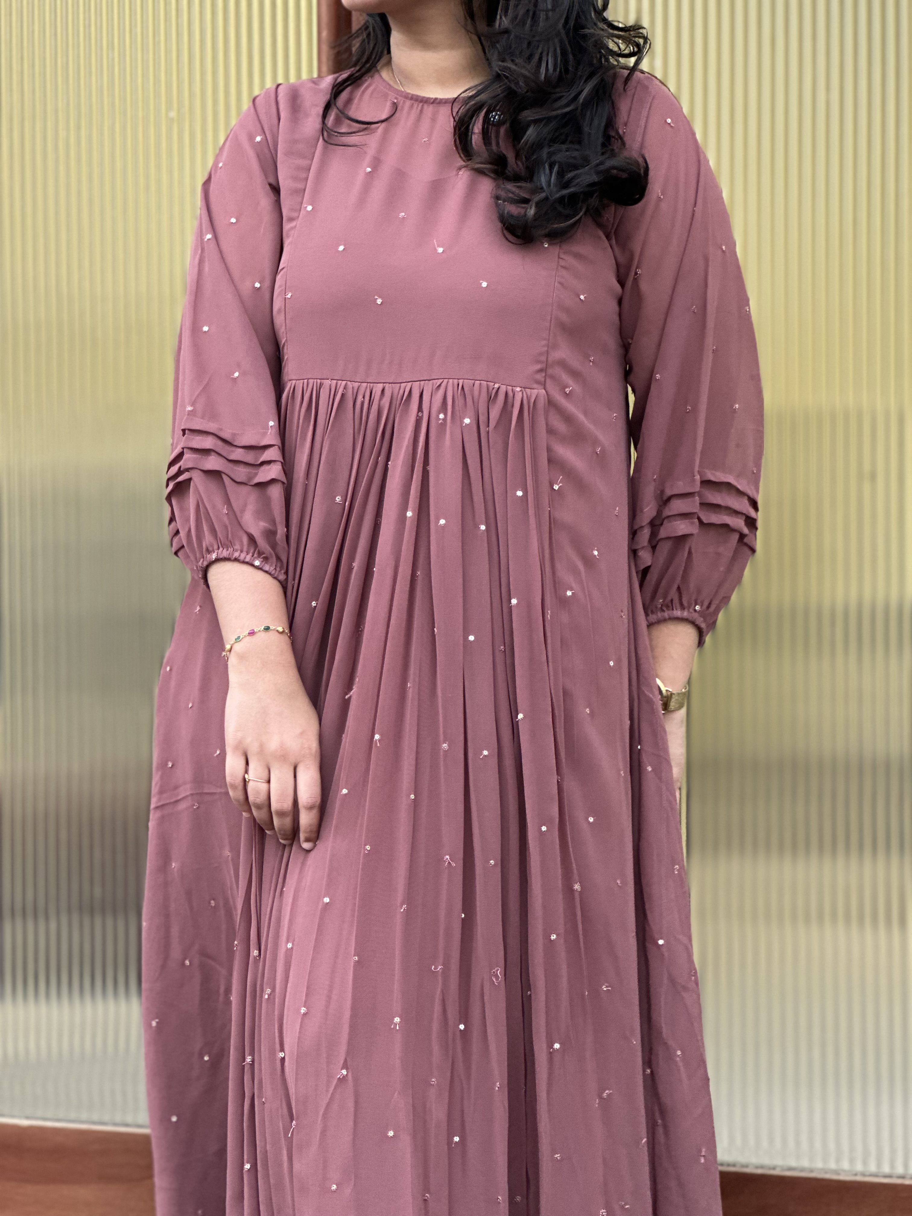 Sequenced  Mauve feeding Dress