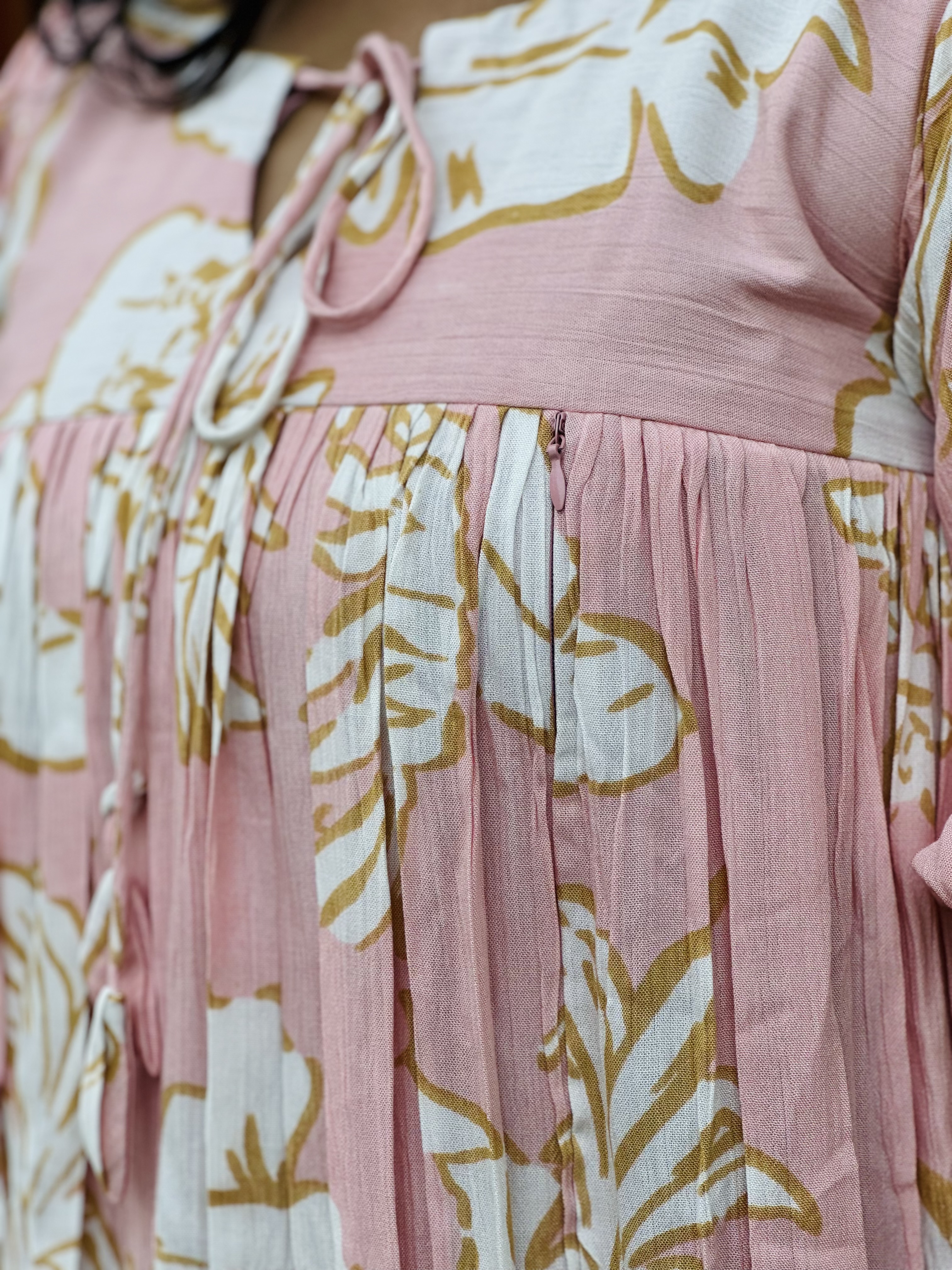 Floral Puff Sleeve Maxi Dress