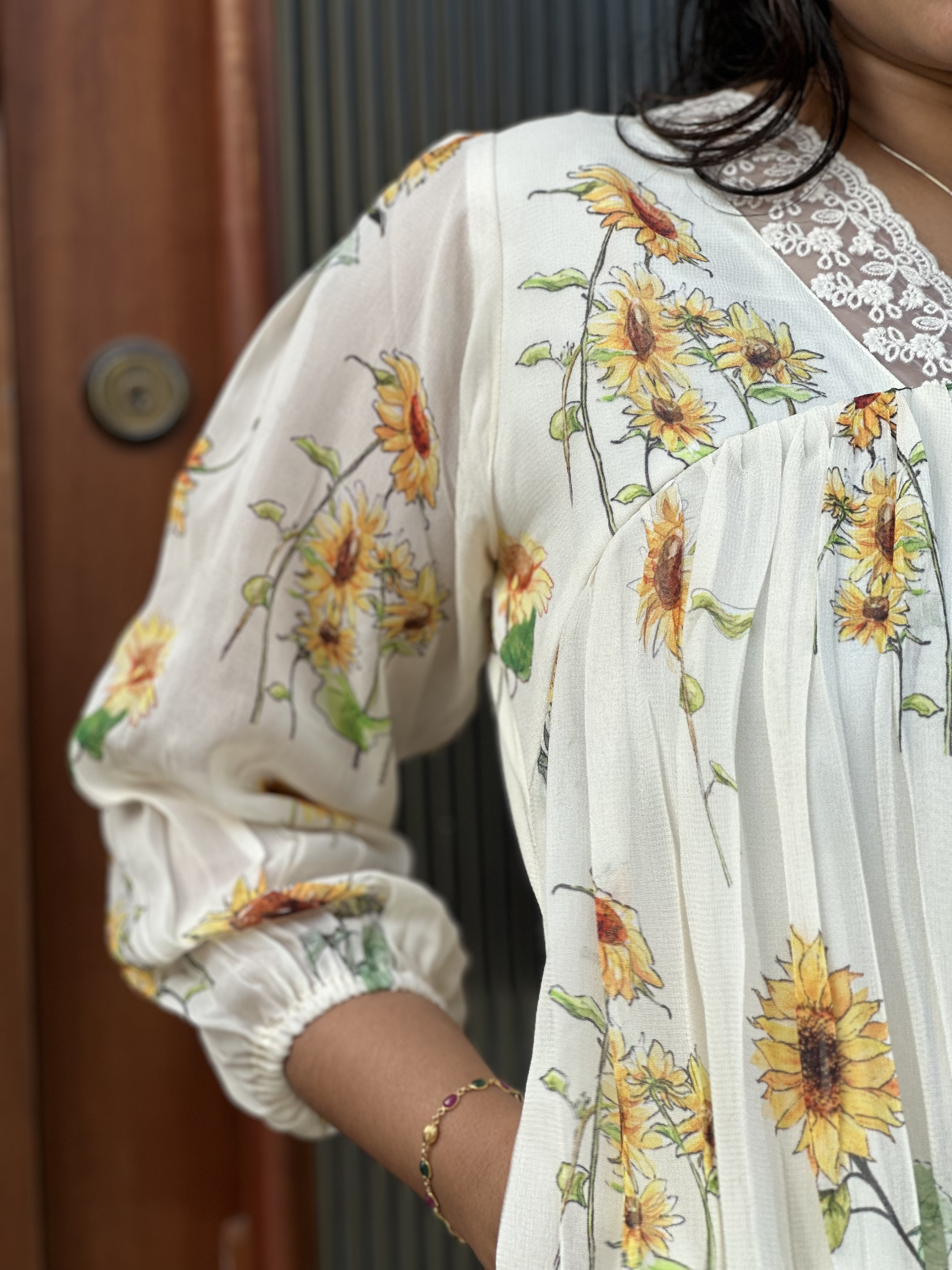 Floral Print Boho sunflower Dress