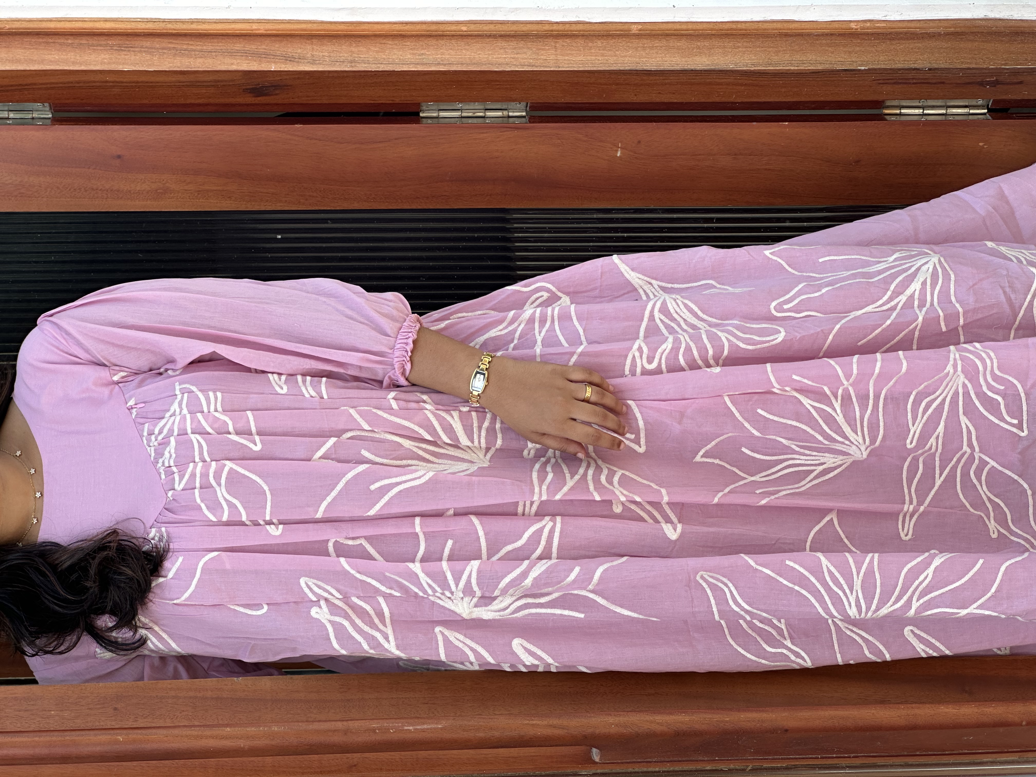 Lilac Floral Maxi Dress