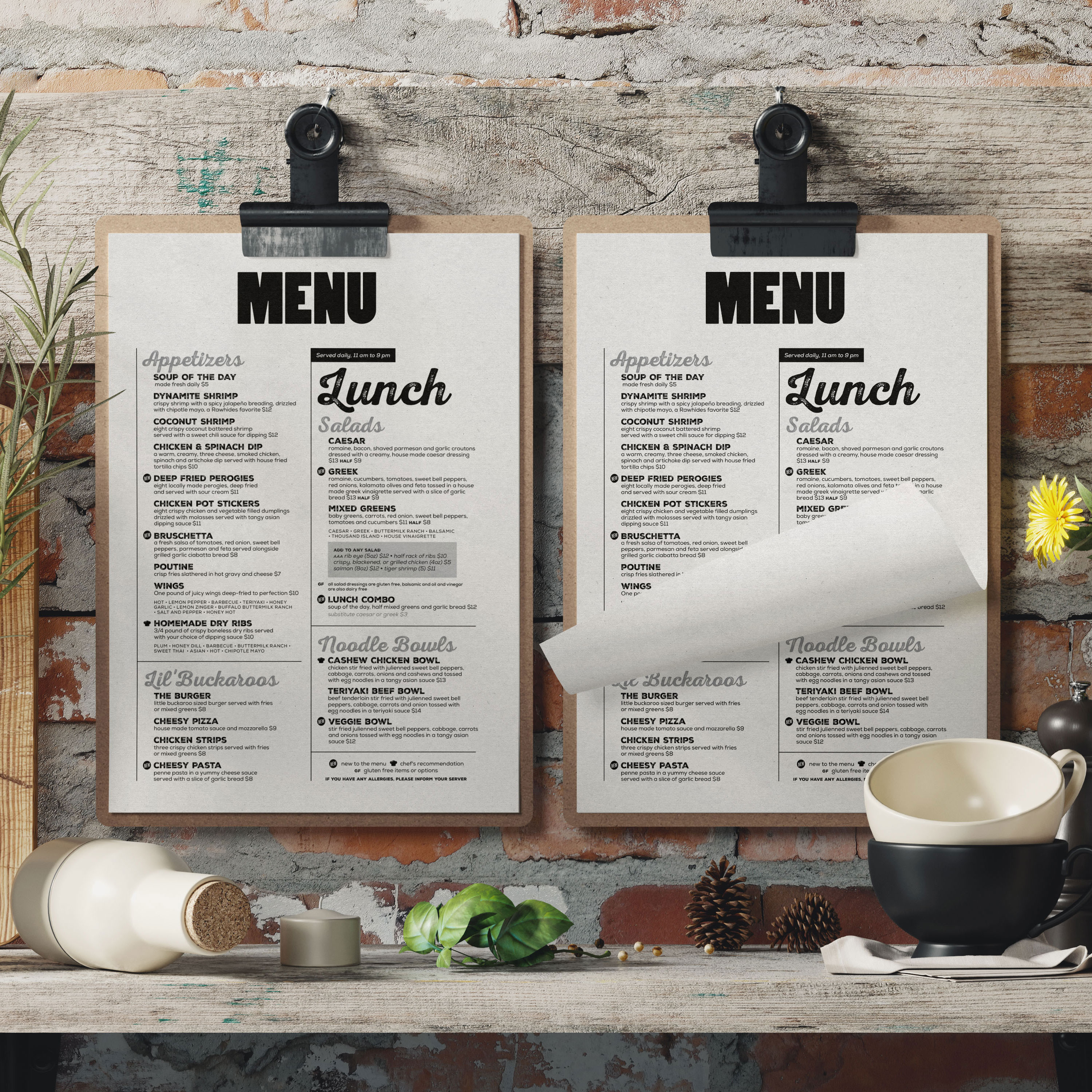 Menu – A4 