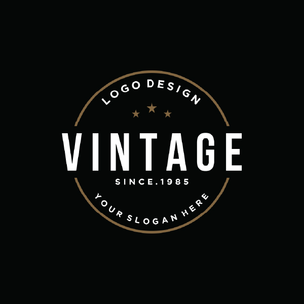 Vintage- eller badge-logo