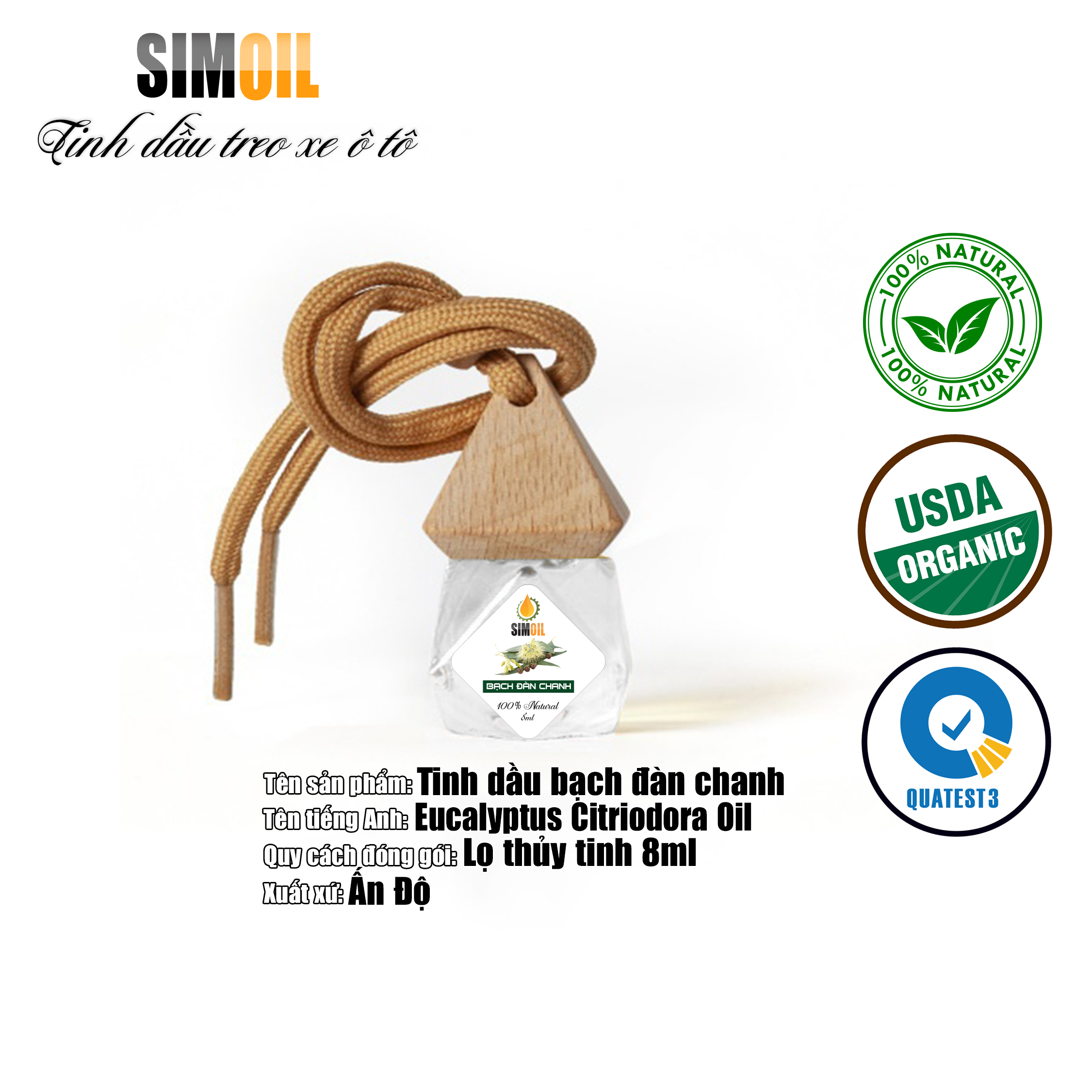 Tinh dầu Bạch Đàn Chanh thiên nhiên nguyên chất 100%