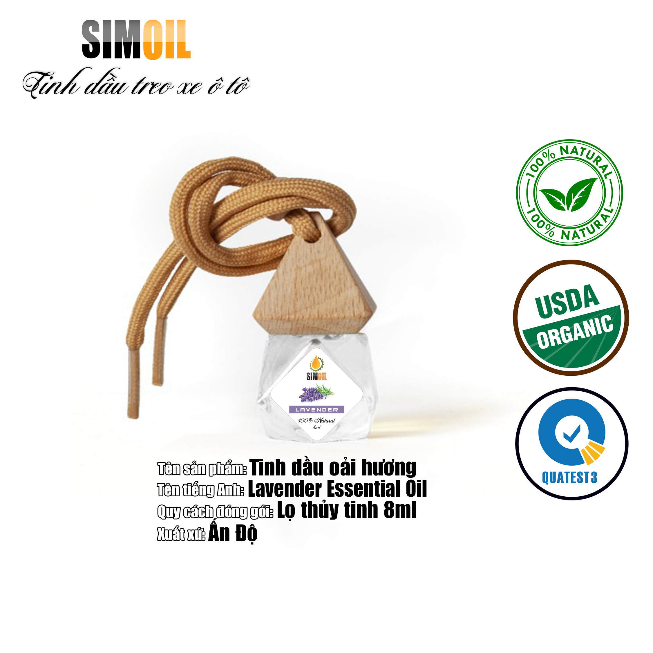 Tinh dầu Oải Hương Lavender thiên nhiên nguyên chất 100%
