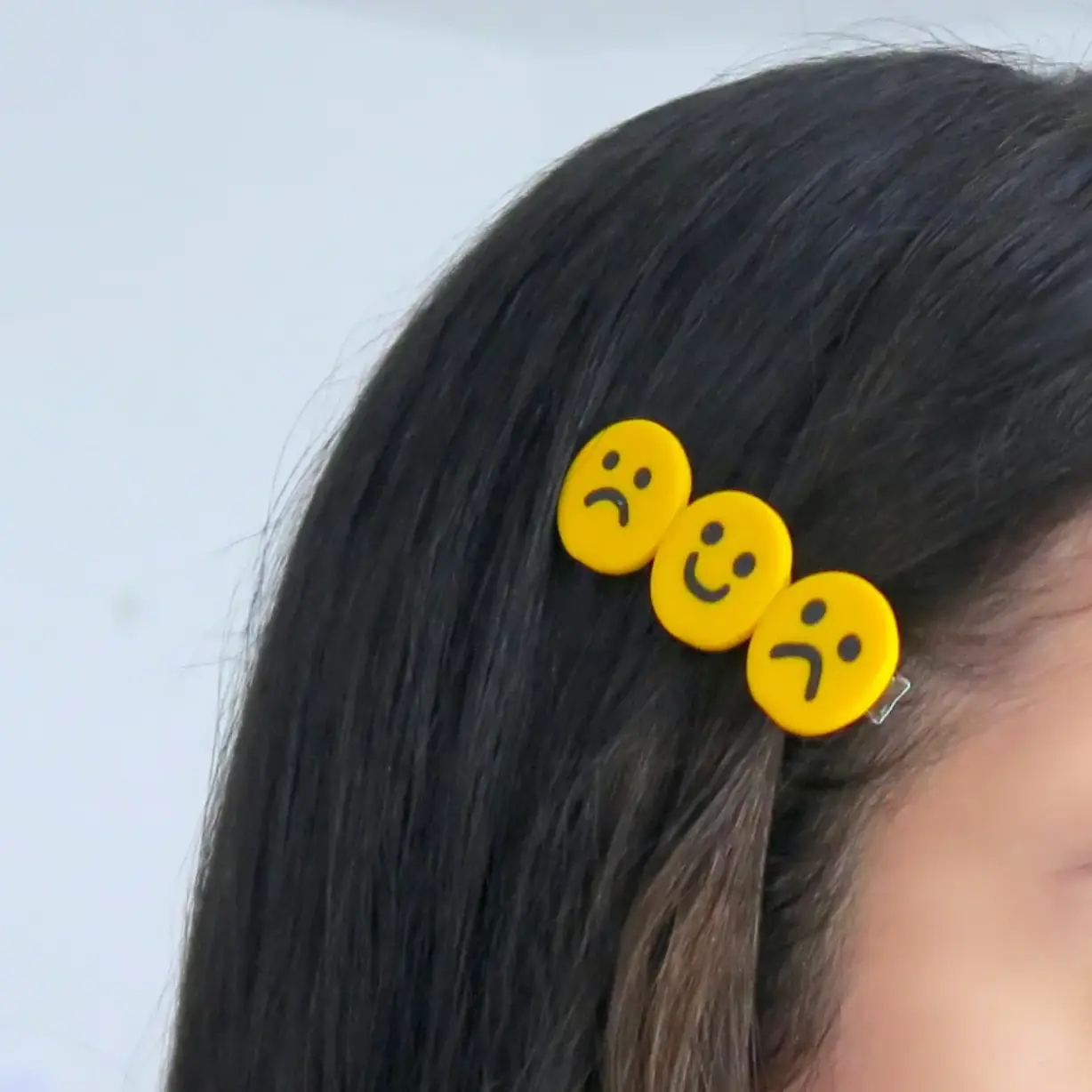smiley barrette