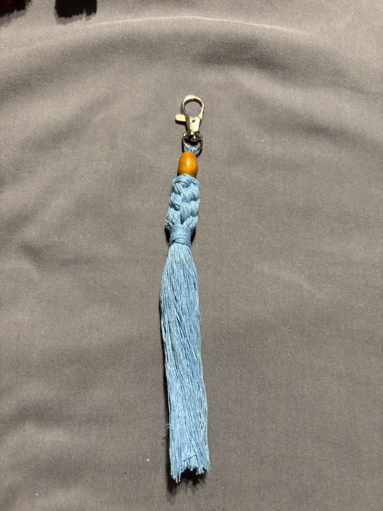 Blue Tassel Keychain