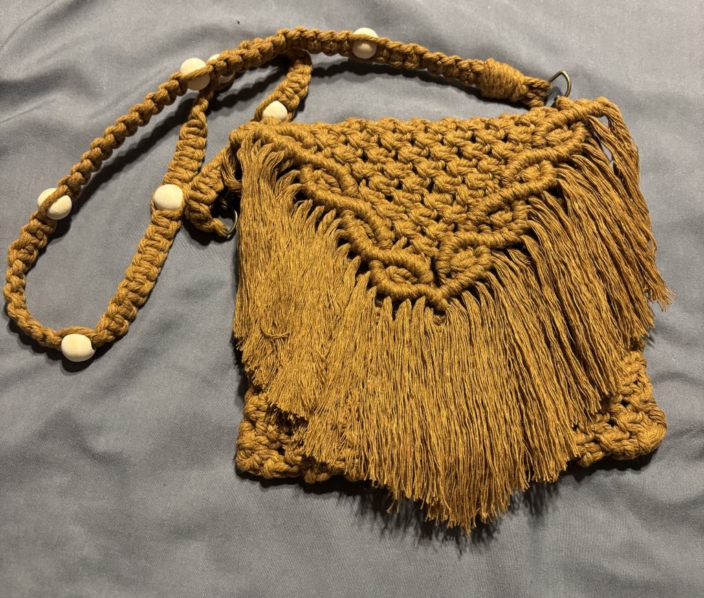 Handmade Macrame Fringe Bag