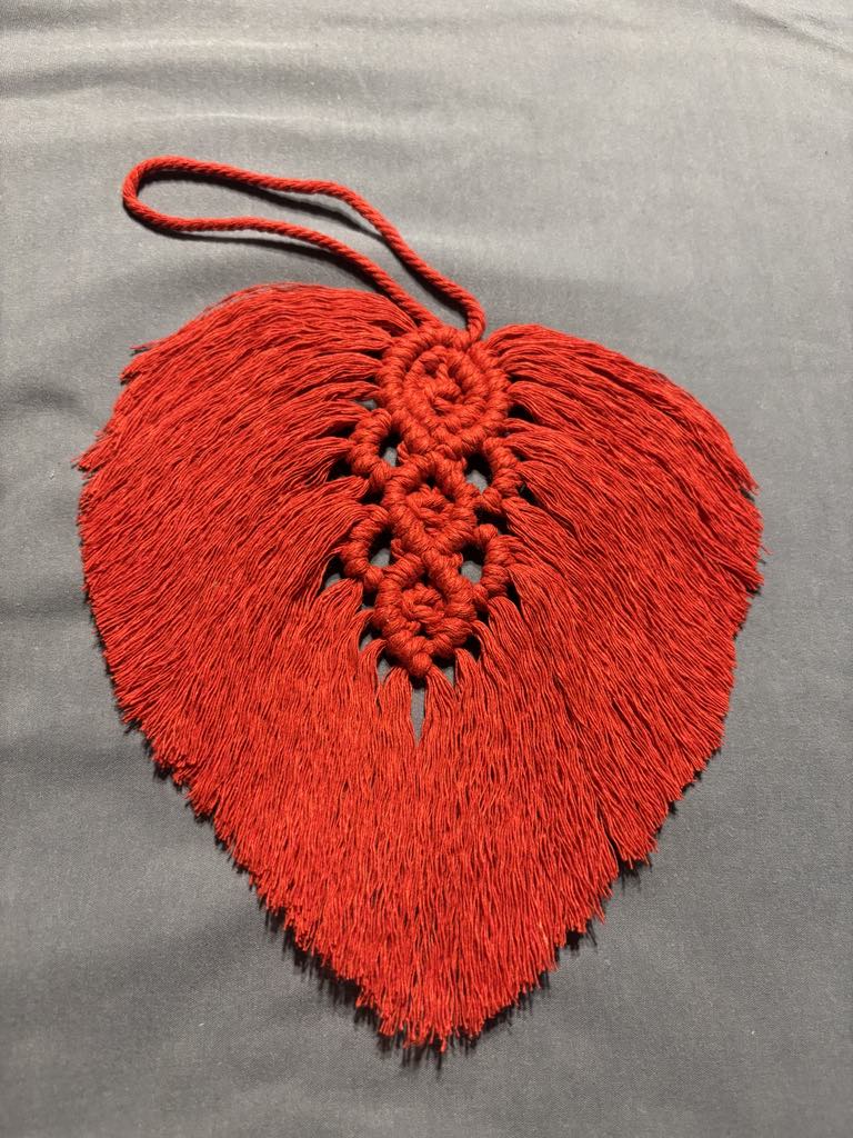 Handmade Macrame Leaf Wall Hanging