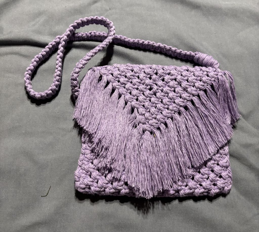 Handmade Lavender Crochet Purse