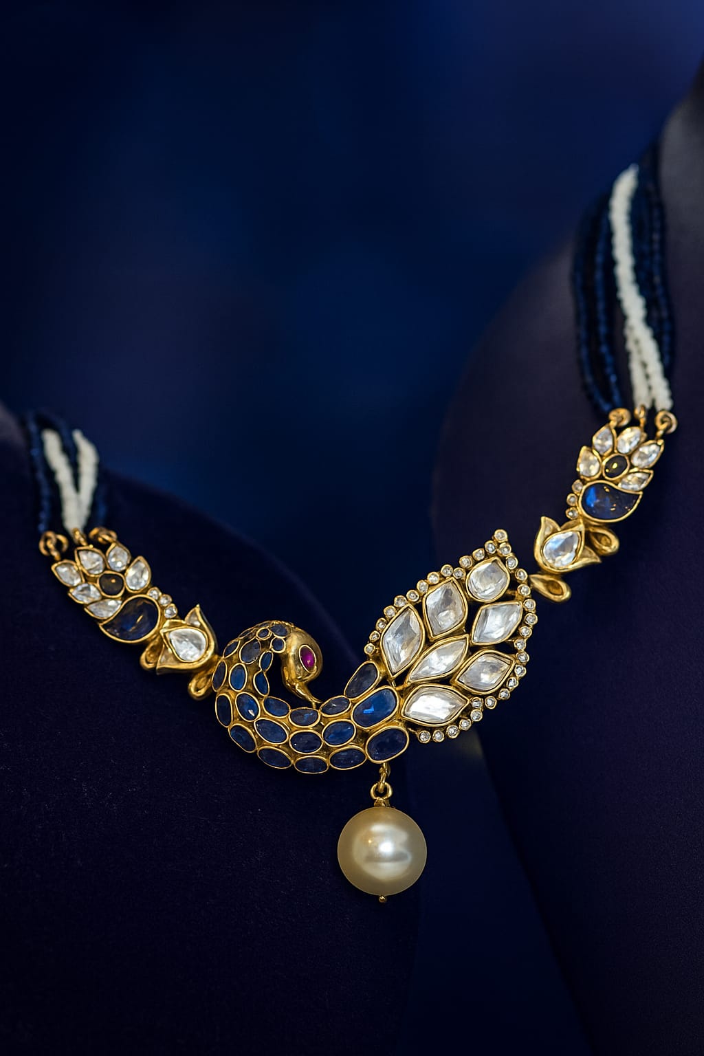 Peacock Design Kundan Necklace