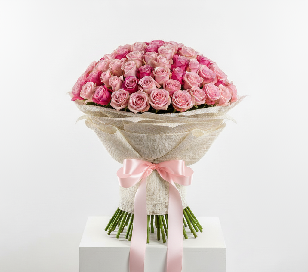 150 Pink Roses Bouquet