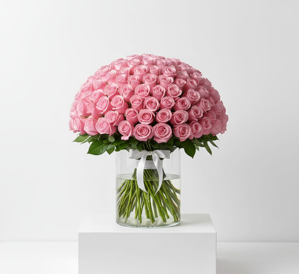 1000 Luxurious Pink Roses Bouquet