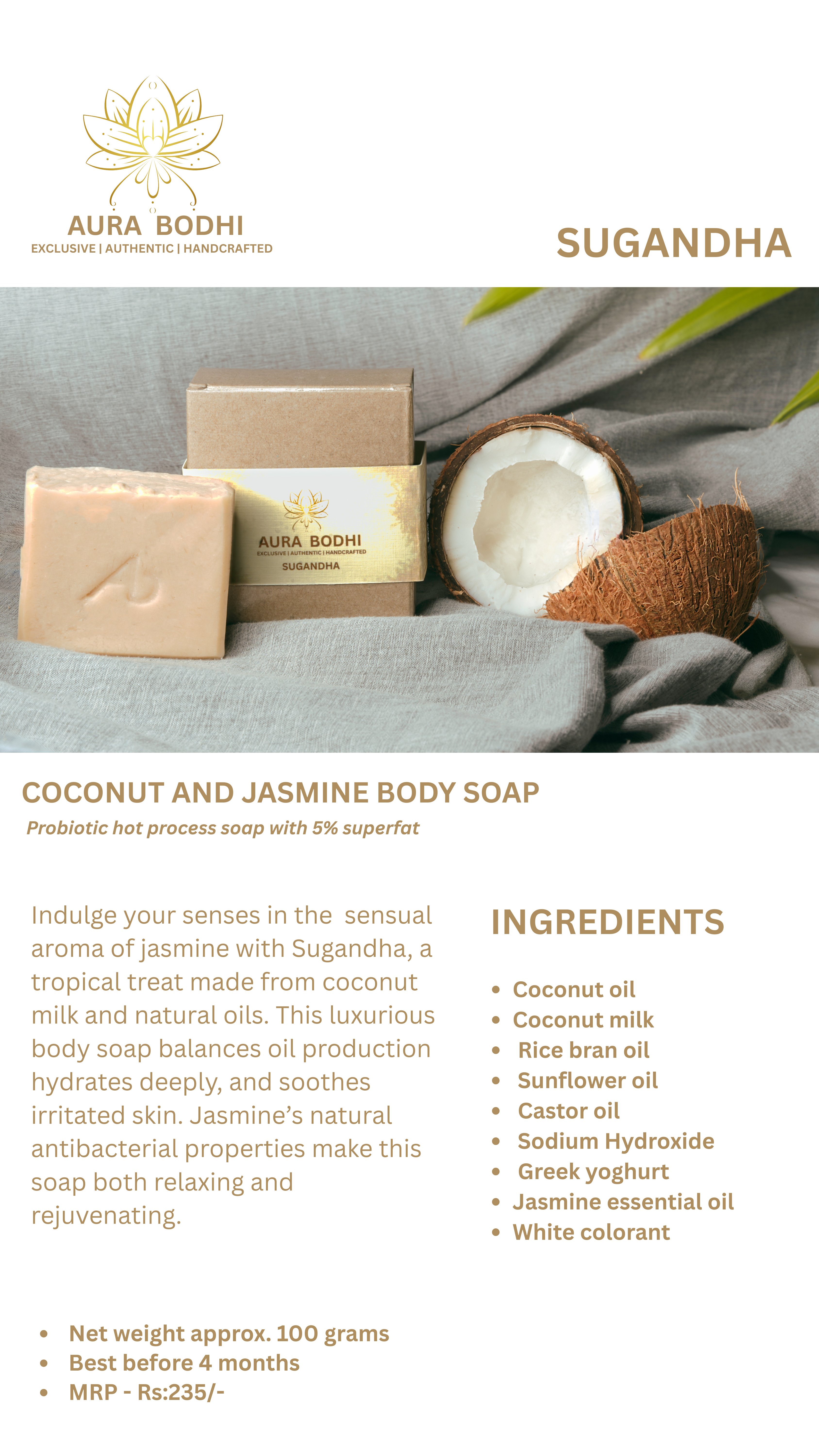 Coconut and Jasmine Body Soap